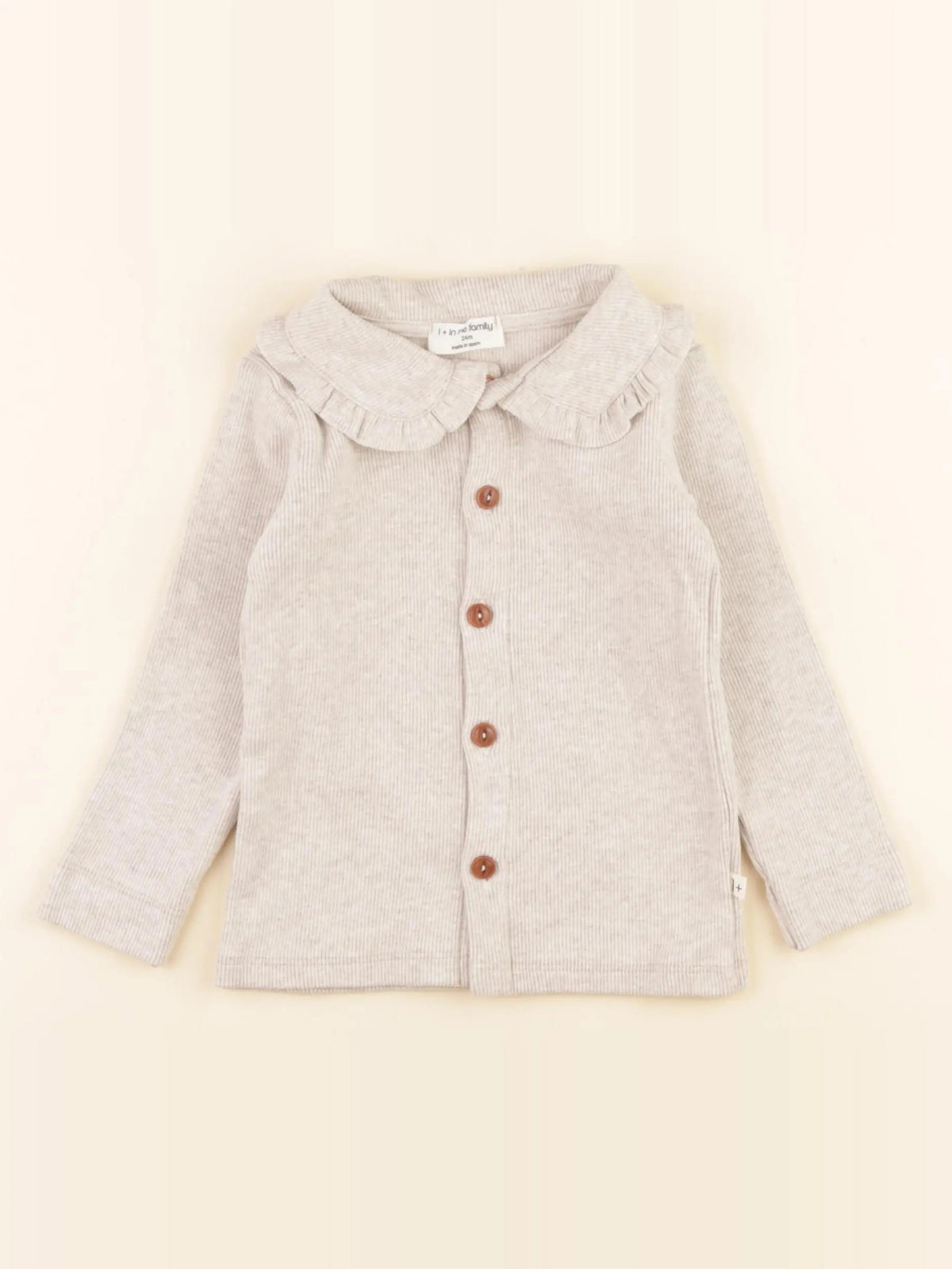 1+ In the family - tee-shirt beige - 24 mois