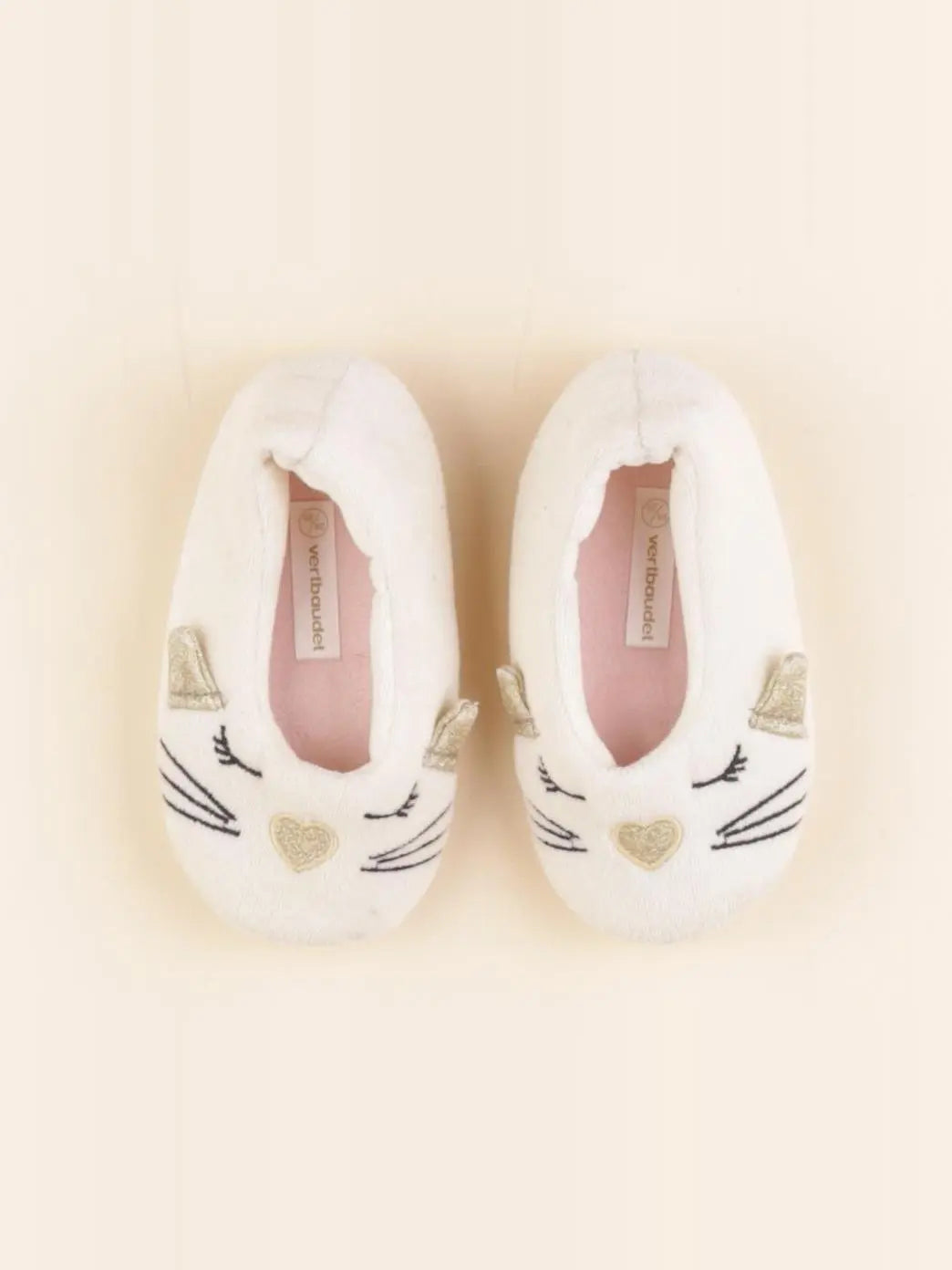Vertbaudet - chaussons beige - pointure 24/25