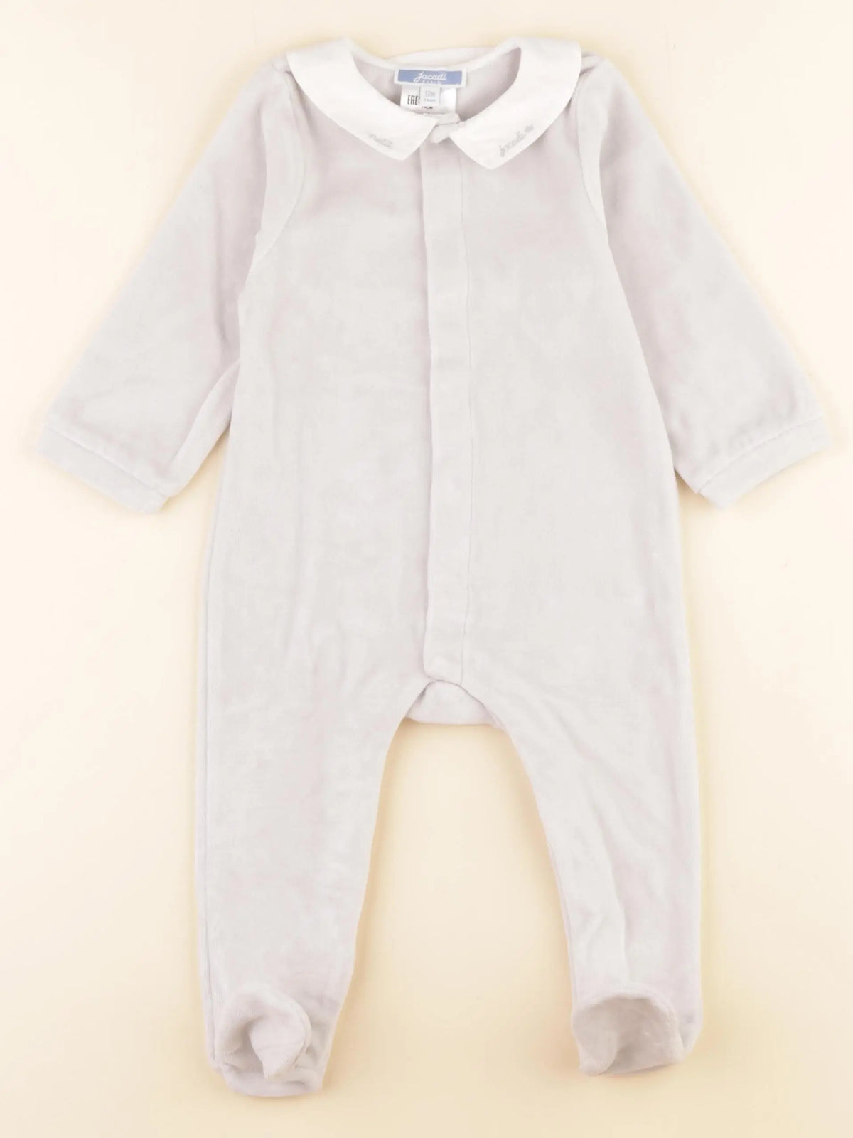 Jacadi - pyjama velours gris - 12 mois