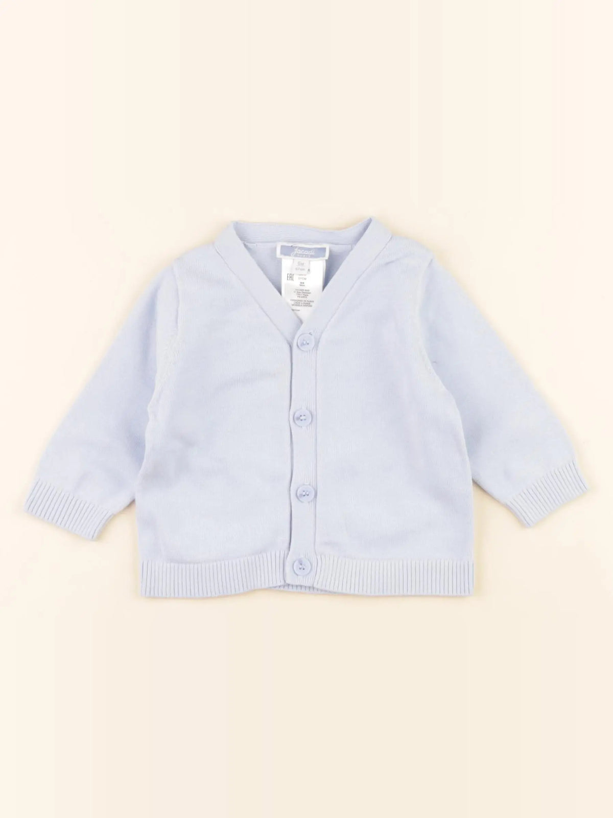 Jacadi - gilet bleu - 6 mois