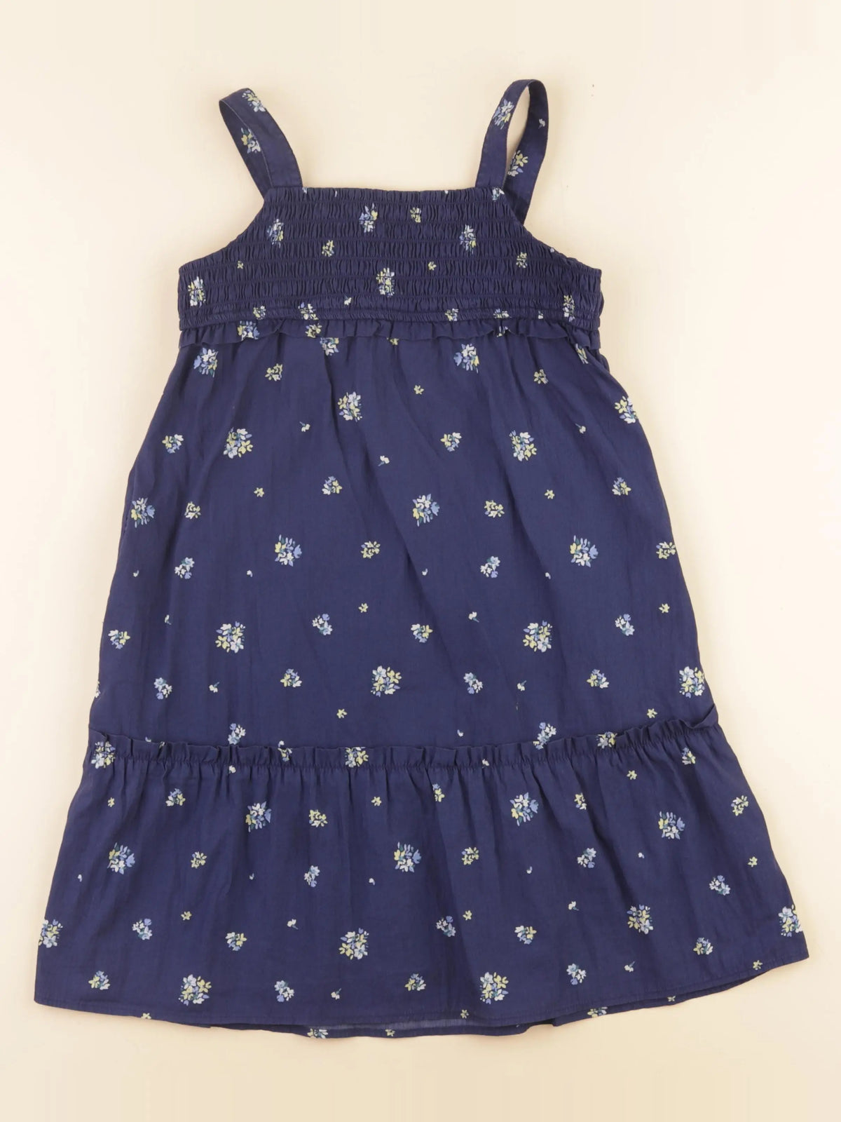 Uniqlo - robe bleu - 7/8 ans