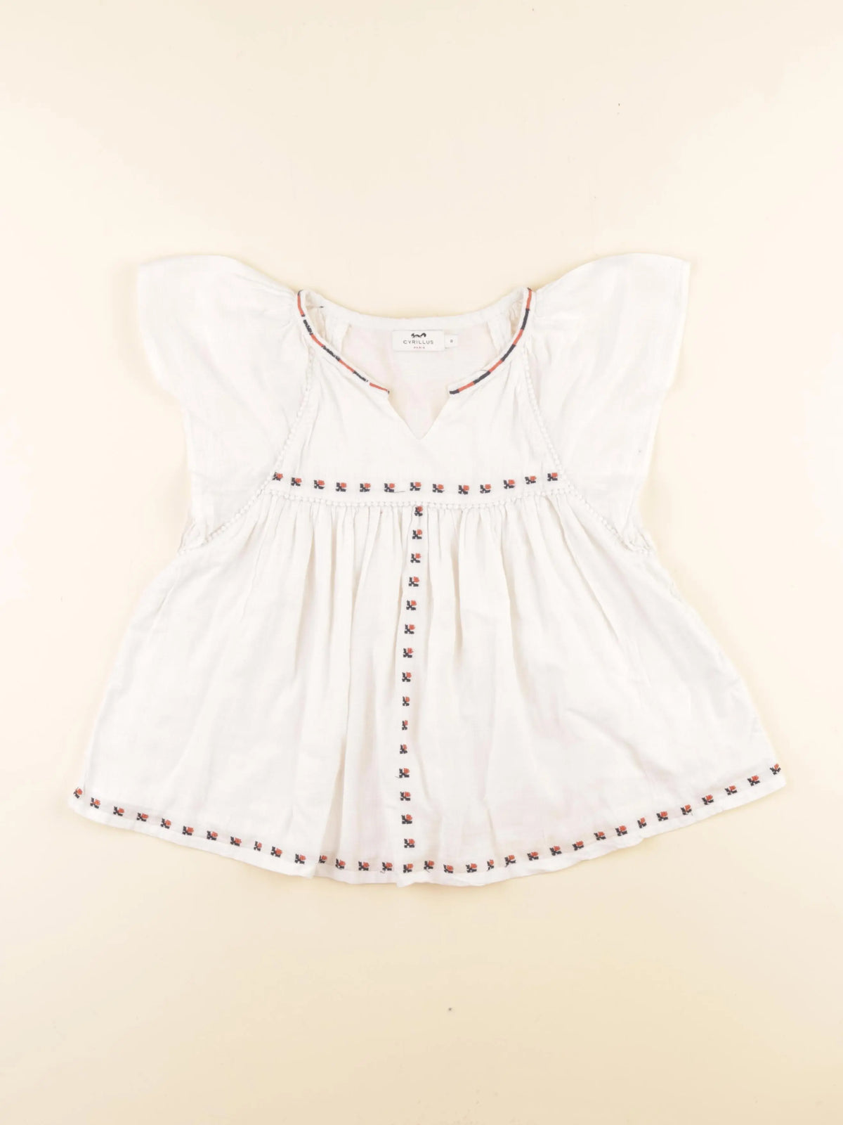 Cyrillus - blouse blanc - 8 ans