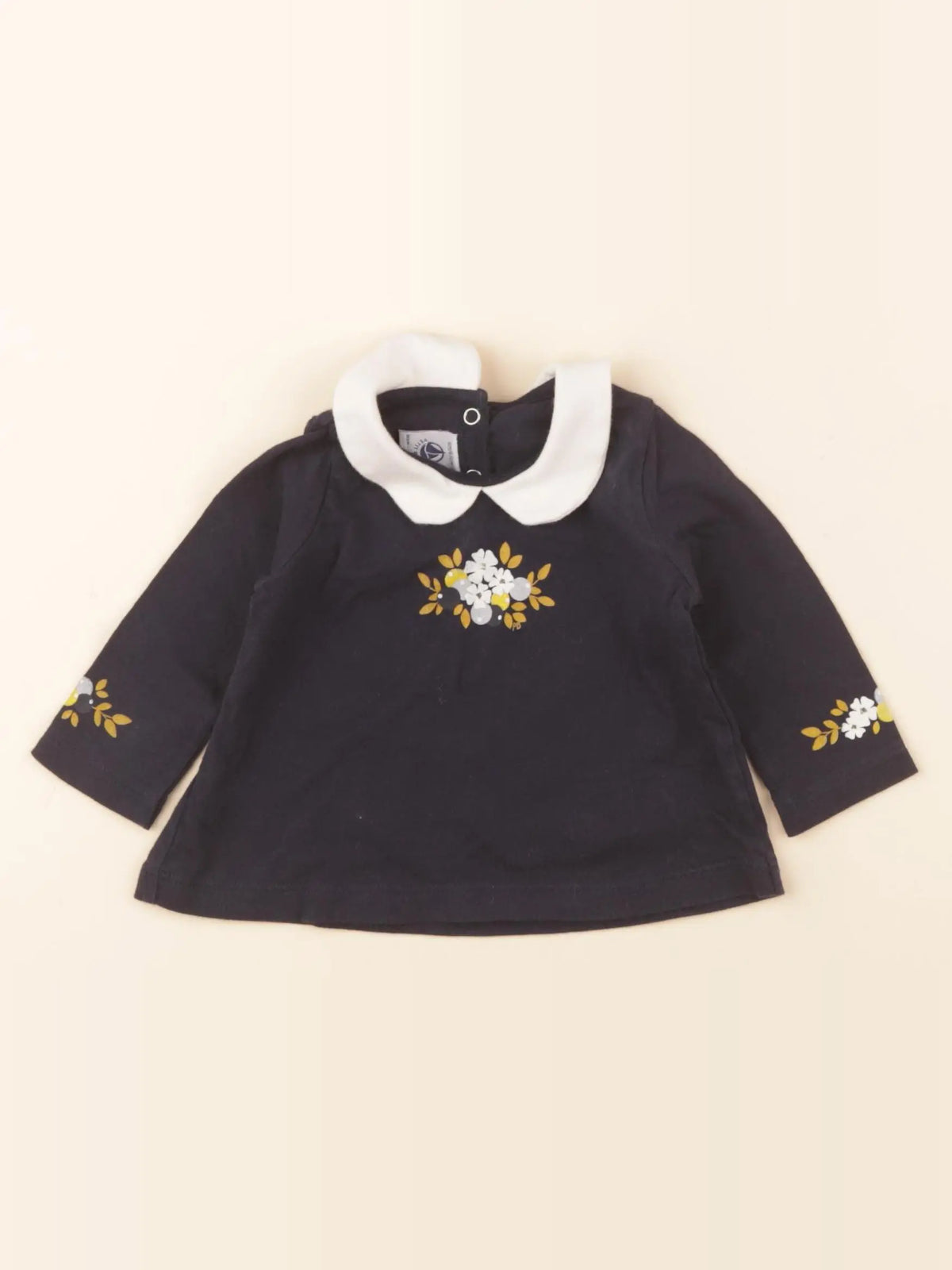 Petit Bateau - tee-shirt bleu - 6 mois