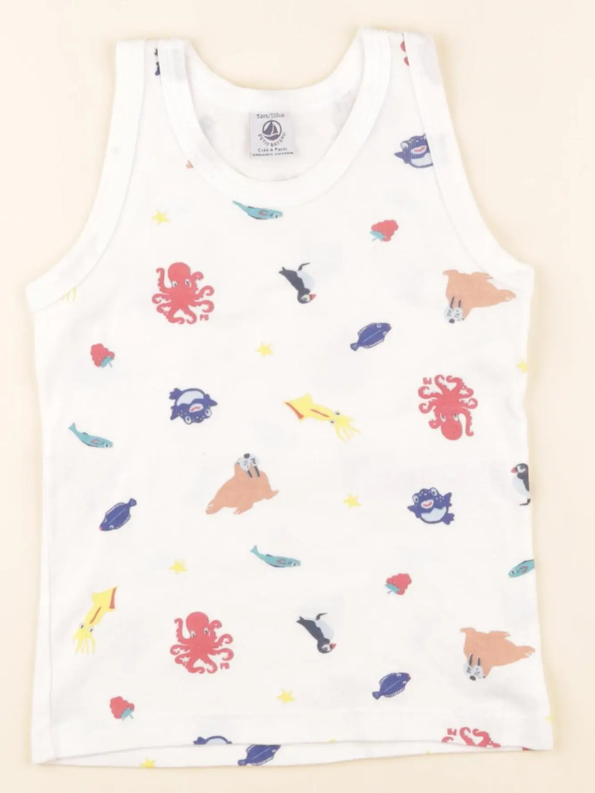 Petit Bateau - maillot de corps blanc - 5 ans