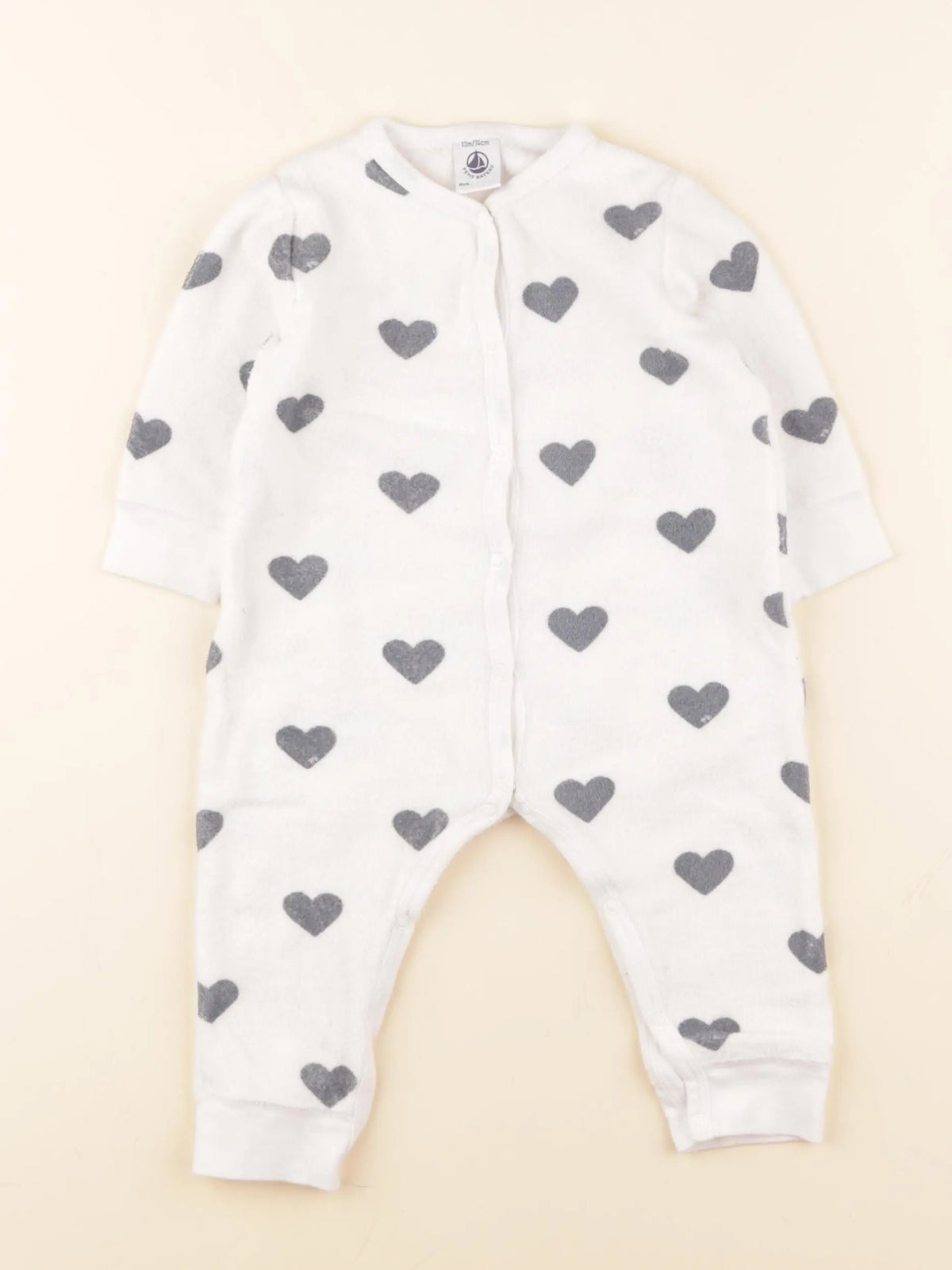 Petit Bateau - combinaison blanc - 12 mois