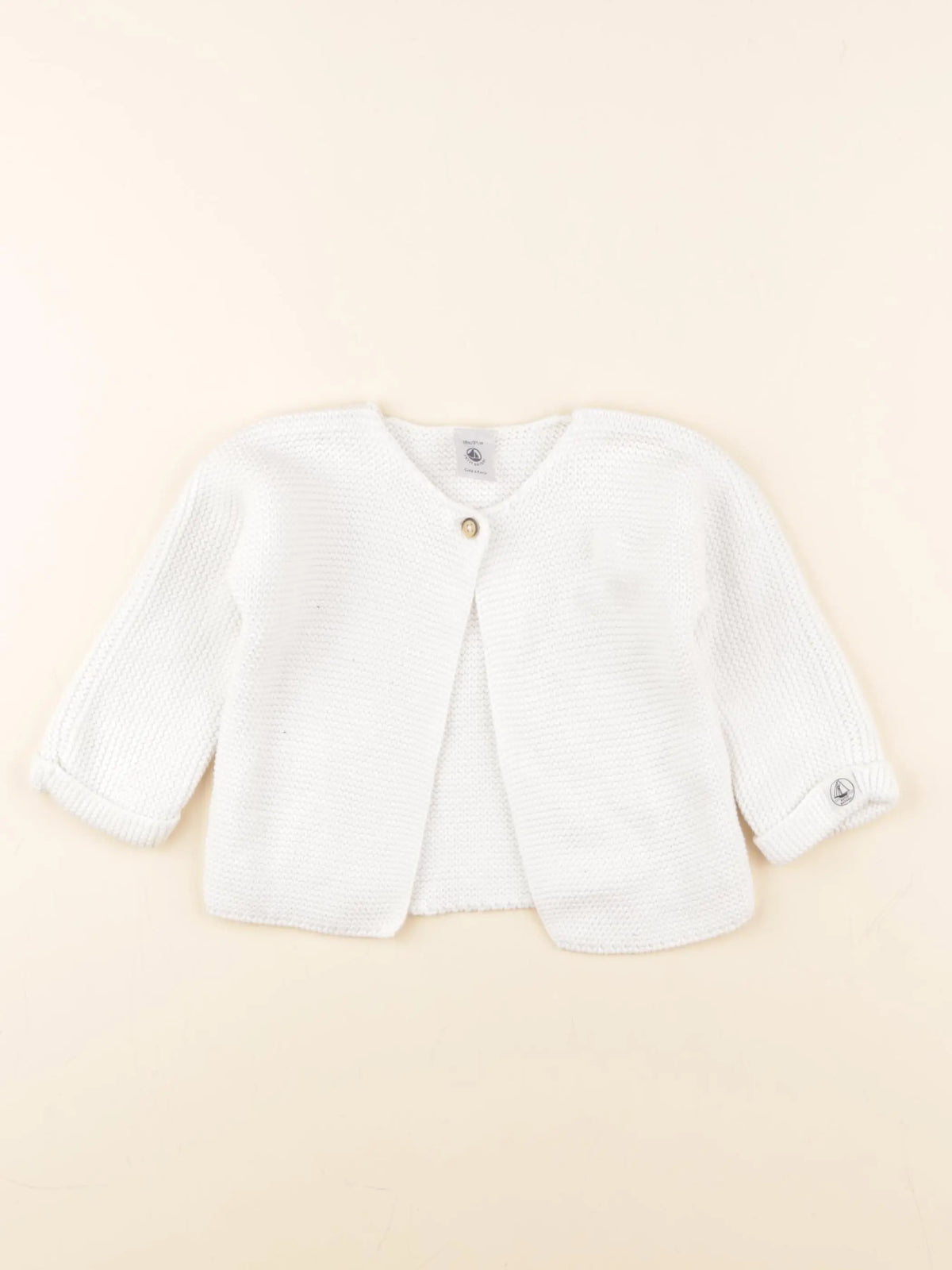 Petit Bateau - gilet blanc - 18 mois