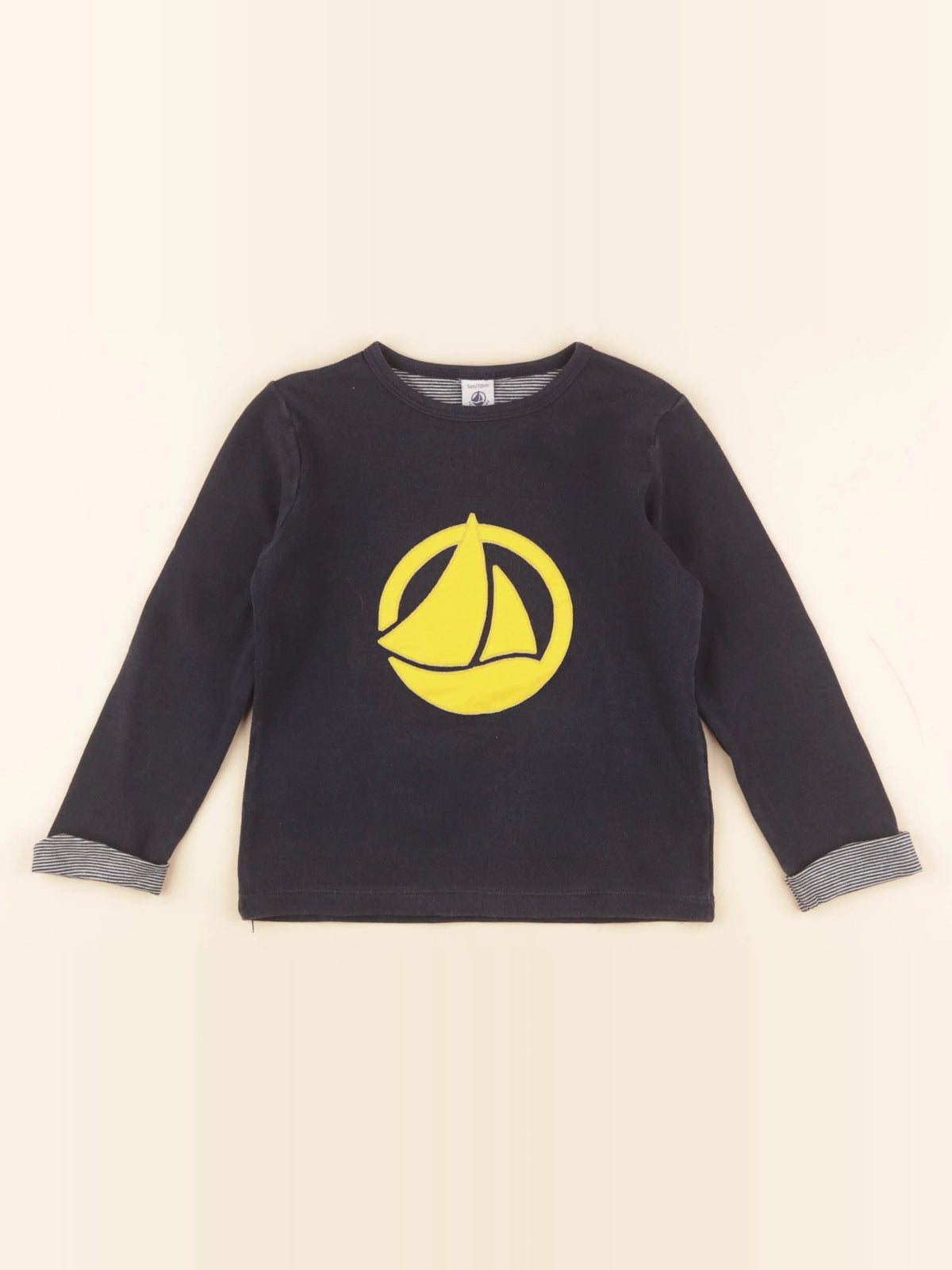 Petit Bateau - tee-shirt bleu - 5 ans