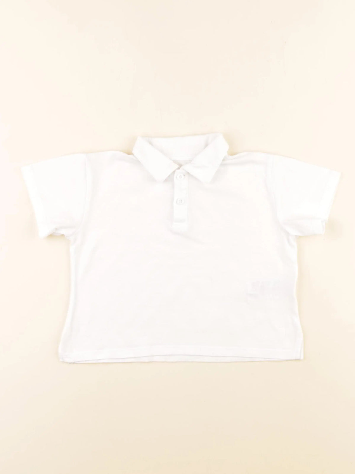 Vertbaudet - polo coton blanc - 3 ans