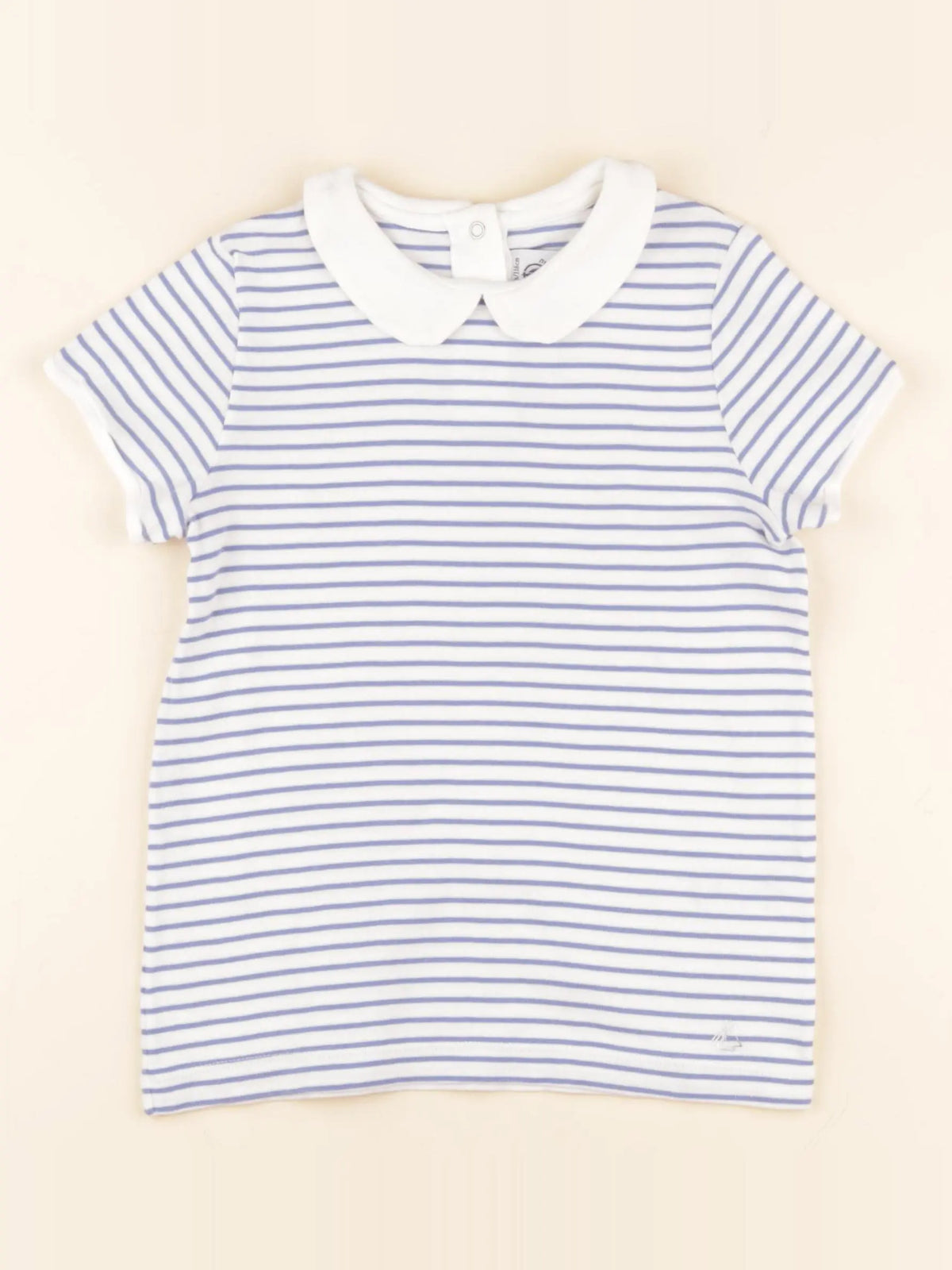 Petit Bateau - tee-shirt blanc, bleu - 6 ans