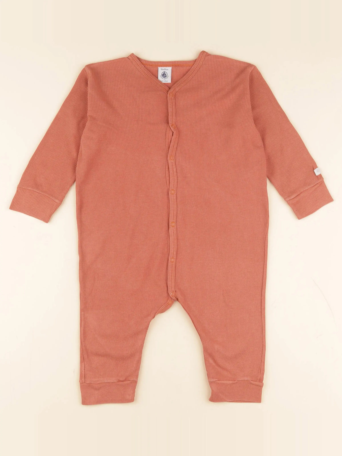 Petit Bateau - pyjama coton orange - 18 mois