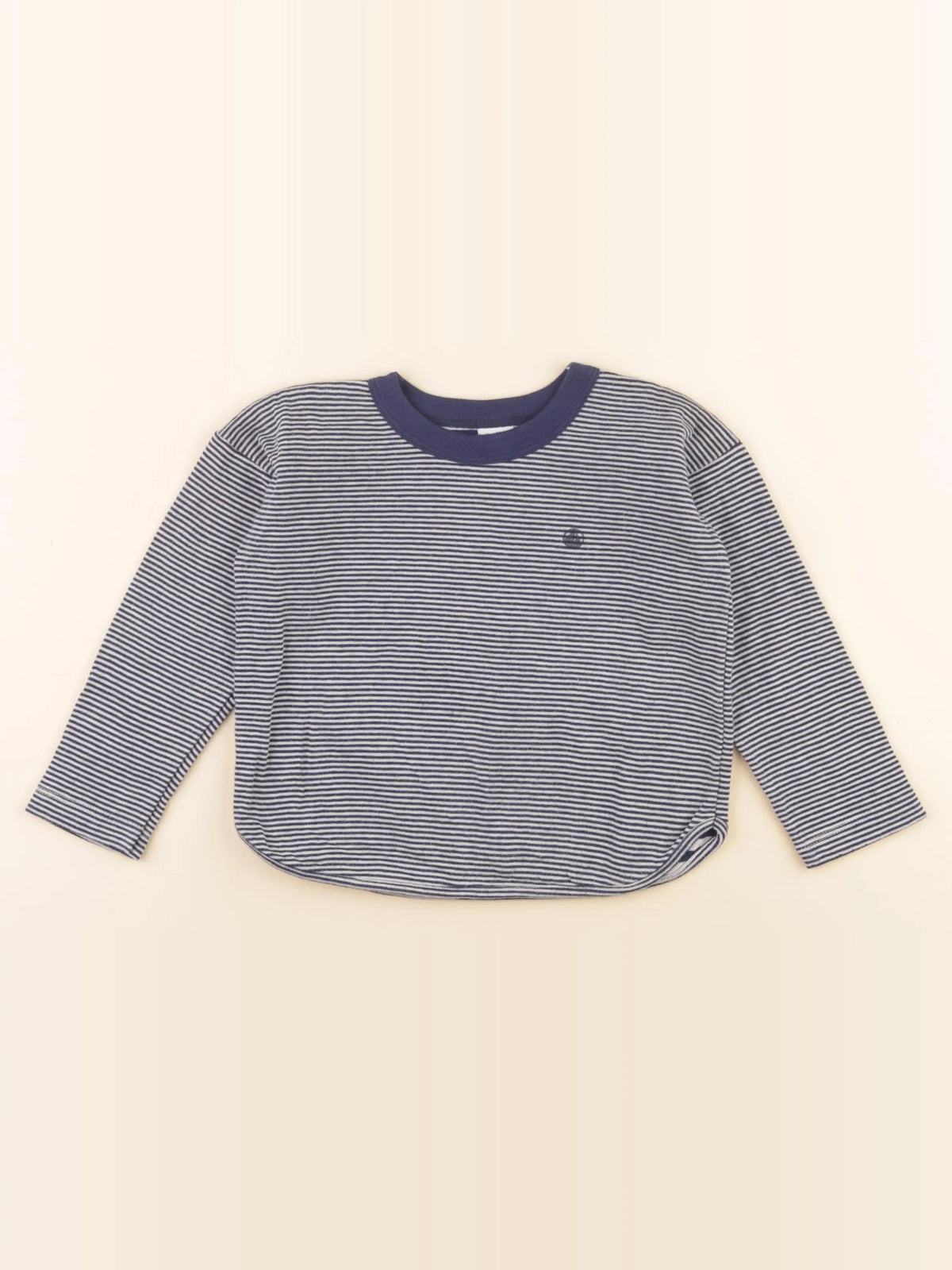 Petit Bateau - tee-shirt blanc, bleu - 3 ans