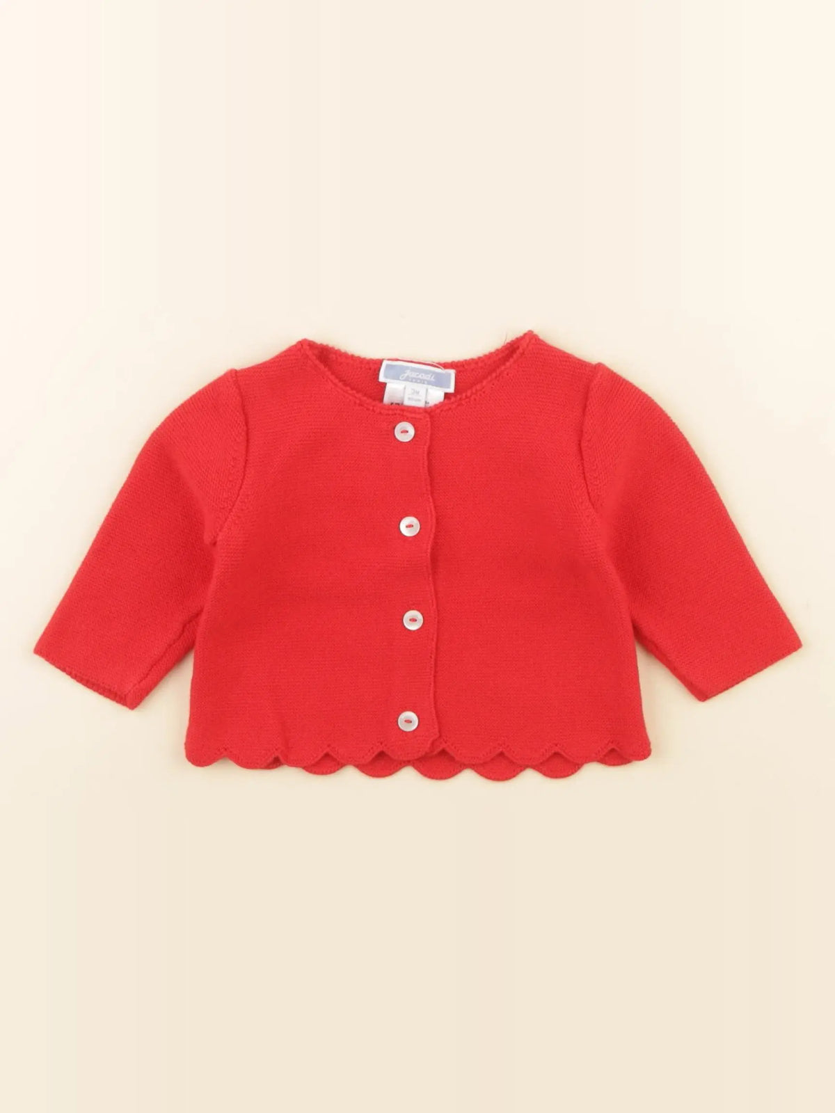 Jacadi - gilet rouge - 3 mois
