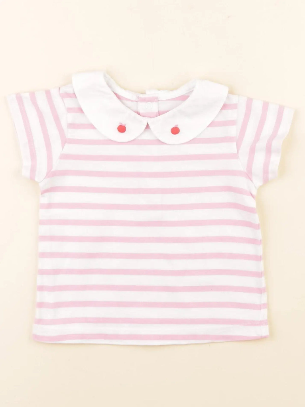 Jacadi - tee-shirt blanc, rose - 18 mois