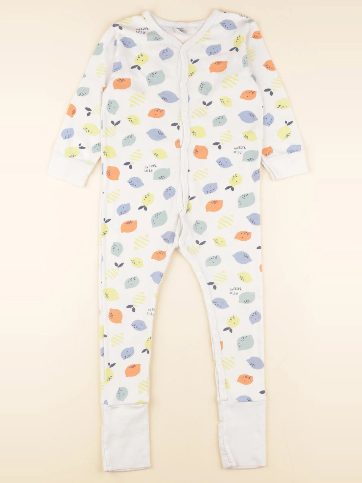 Petit Bateau - pyjama coton blanc - 36 mois