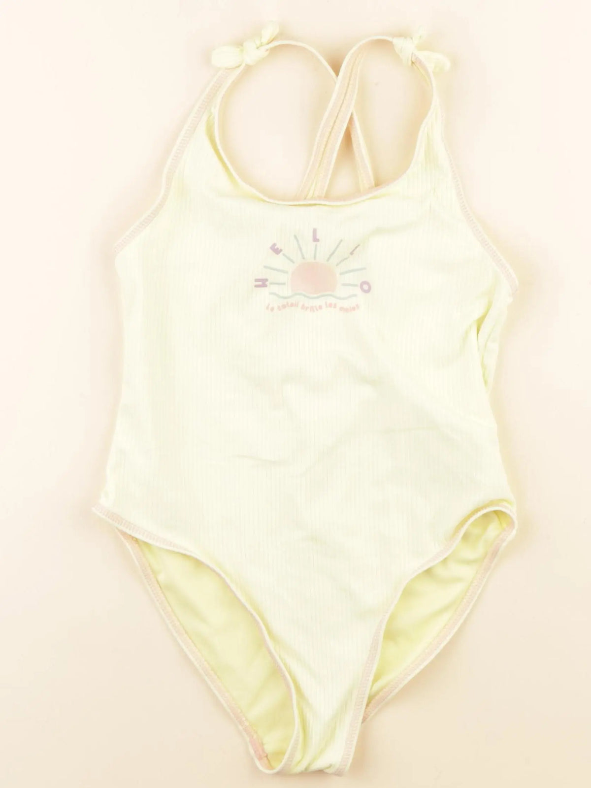 Vertbaudet - maillot de bain jaune - 10 ans