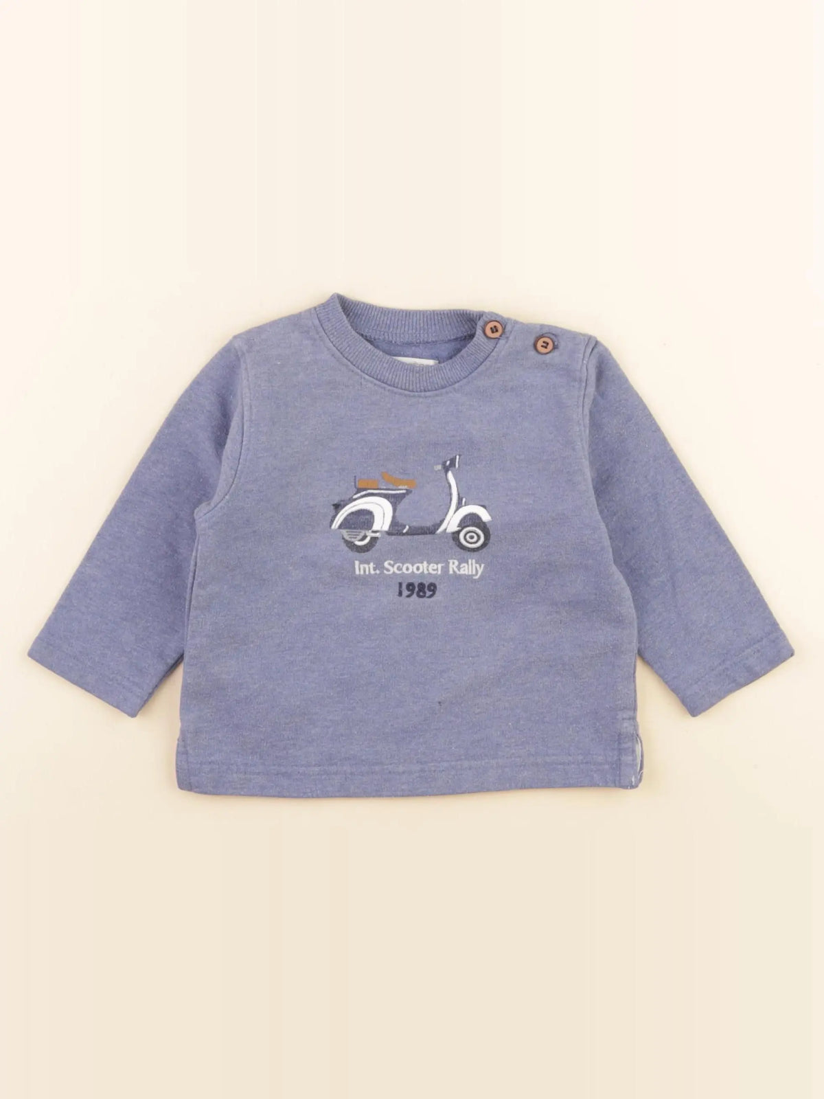 Buissonnière - sweat bleu - 3/6 mois