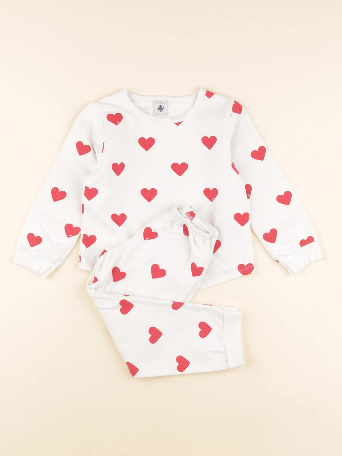 Petit Bateau - pyjama coton blanc - 4 ans