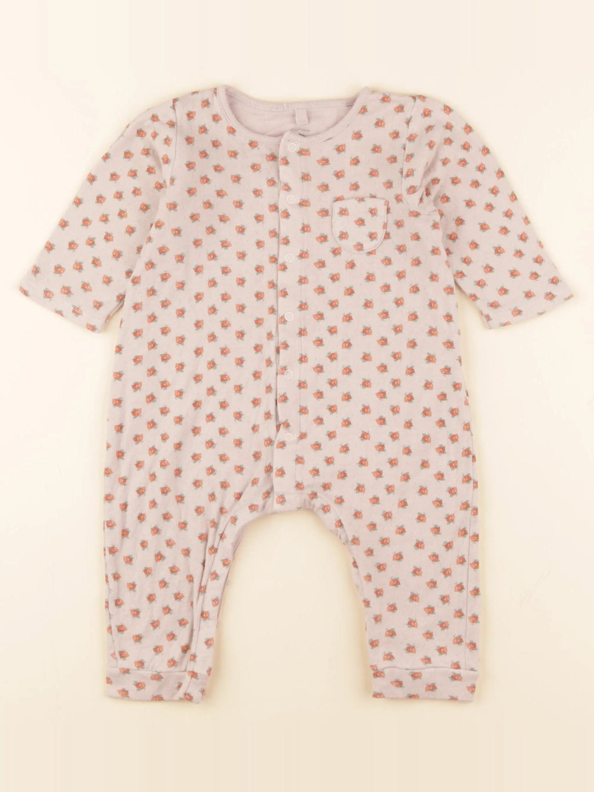 Petit Bateau - pyjama coton rose - 12 mois