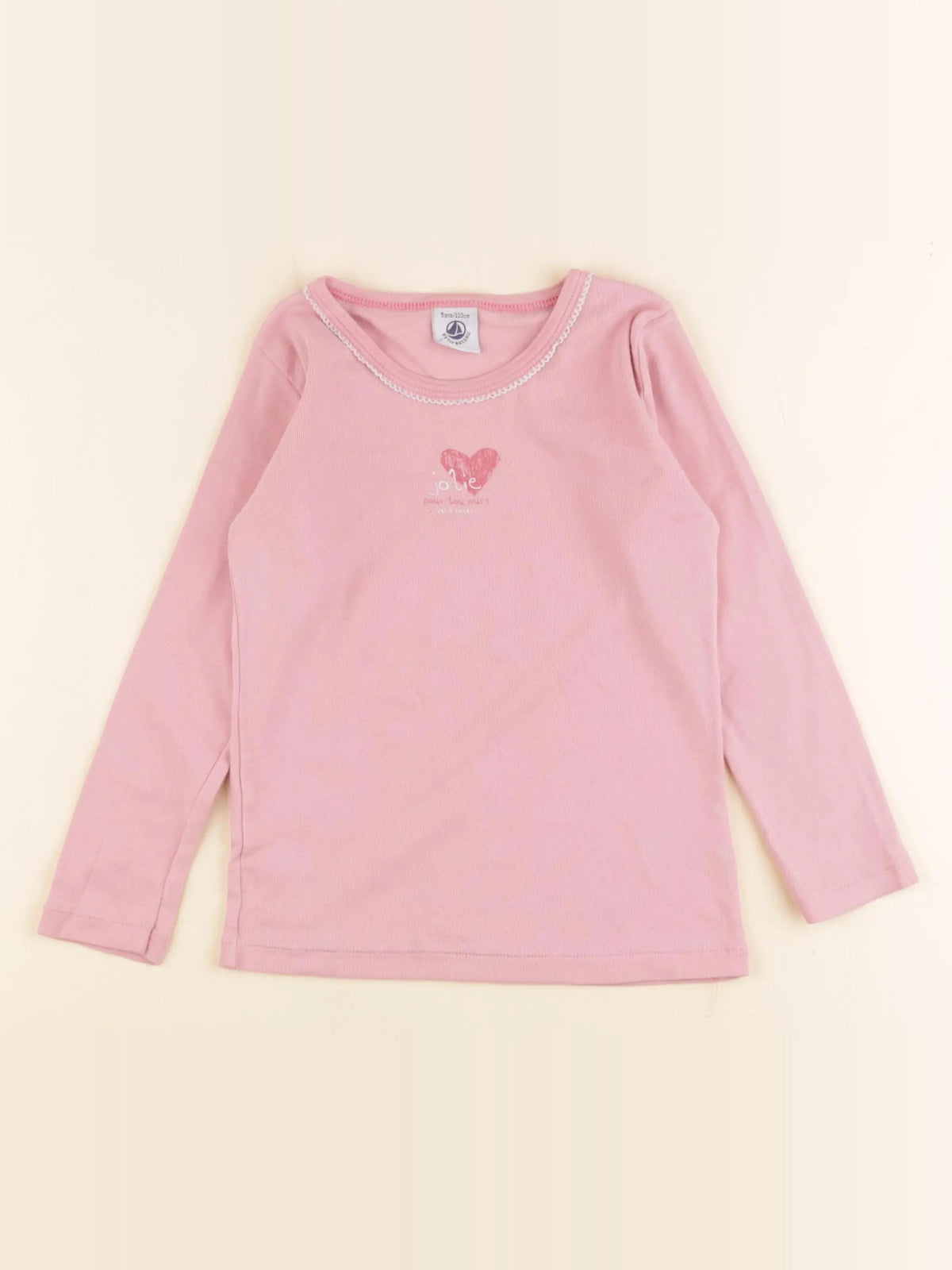 Petit Bateau - maillot de corps rose - 5 ans