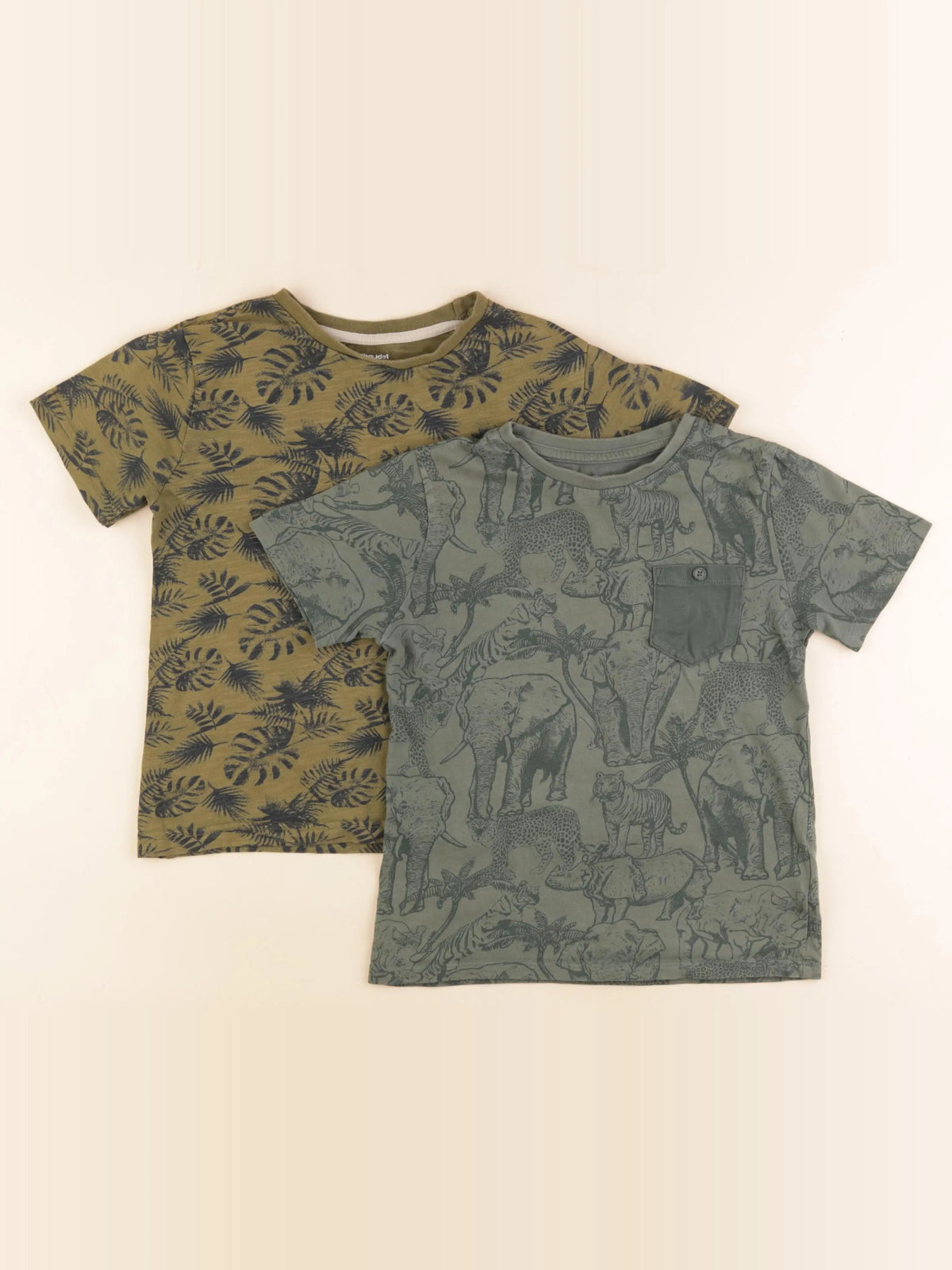 Vertbaudet - lot de 2 tee-shirts vert - 8 ans