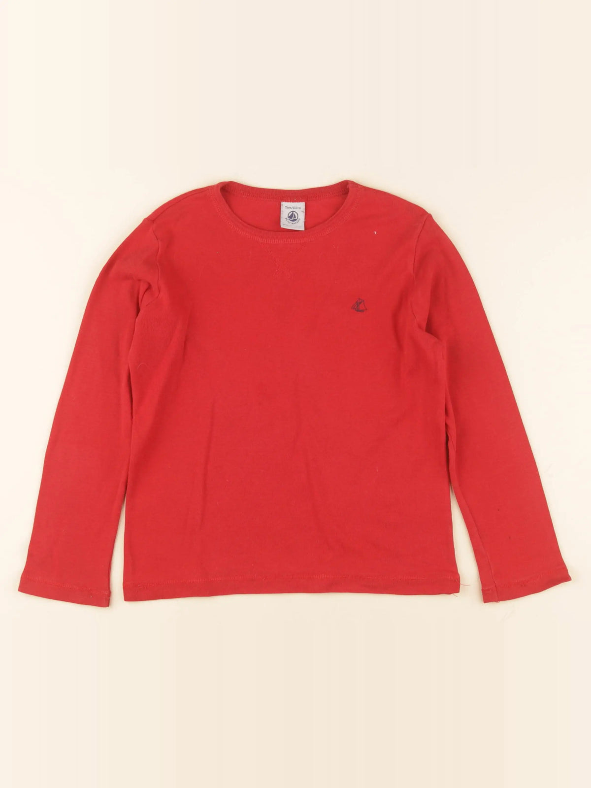 Petit Bateau - tee-shirt rouge - 5 ans