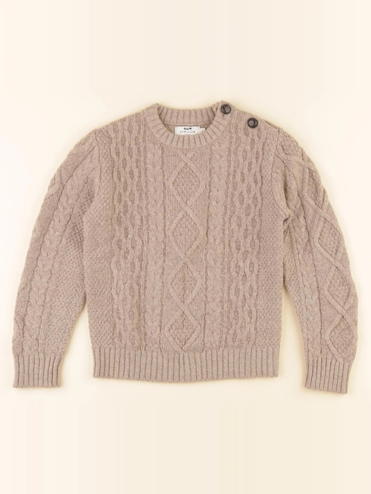 Cyrillus - pull marron - 8 ans