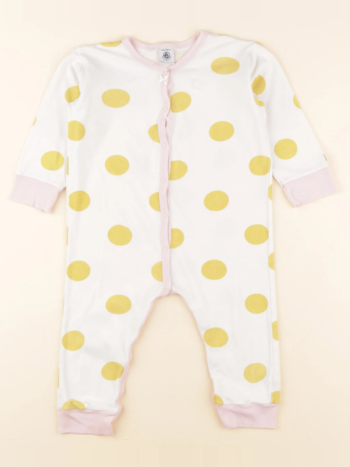 Petit Bateau - pyjama coton blanc - 24 mois