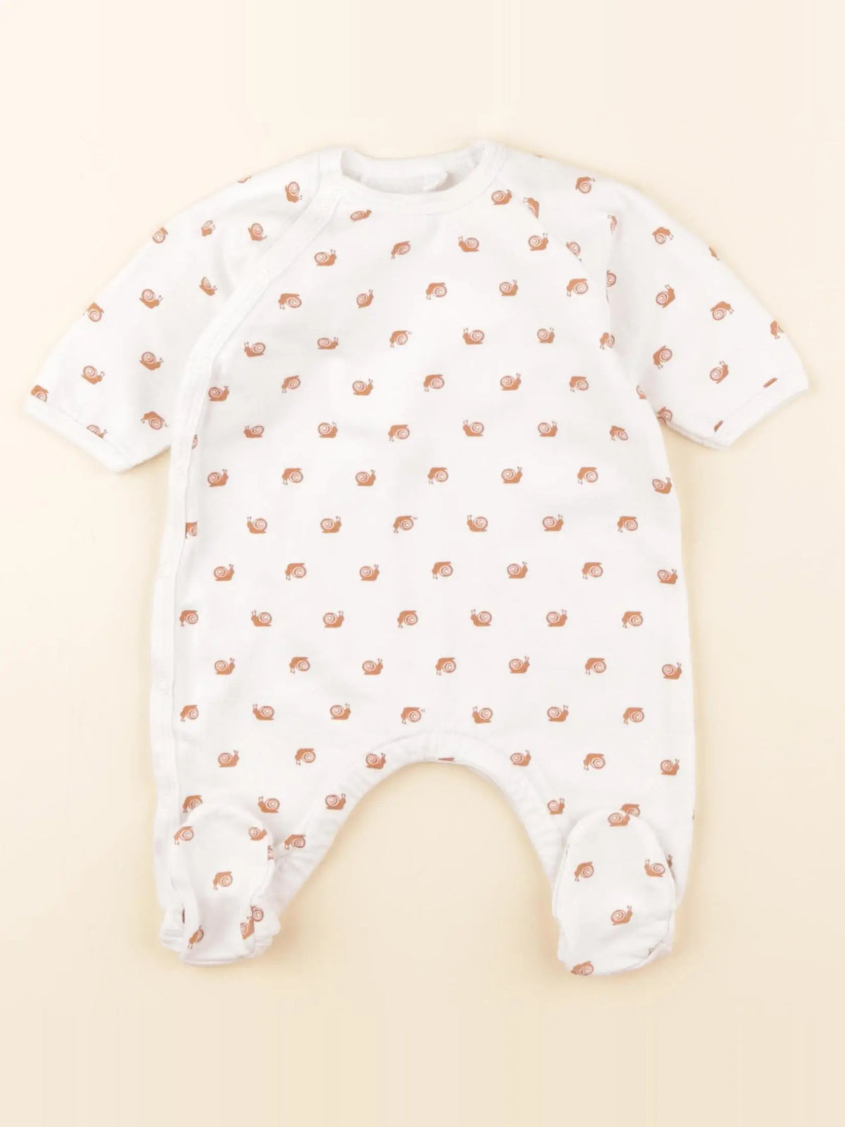 Petit Bateau - pyjama coton blanc - 1 mois