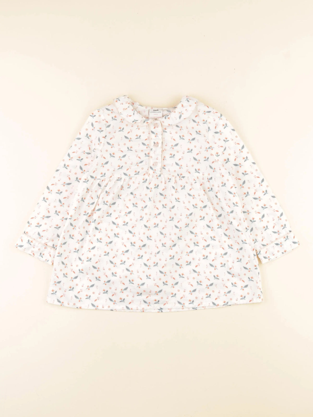 Cyrillus - chemise de nuit coton multicolore - 4 ans