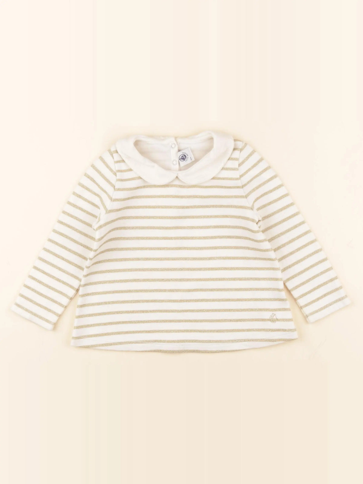 Petit Bateau - tee-shirt beige - 18 mois