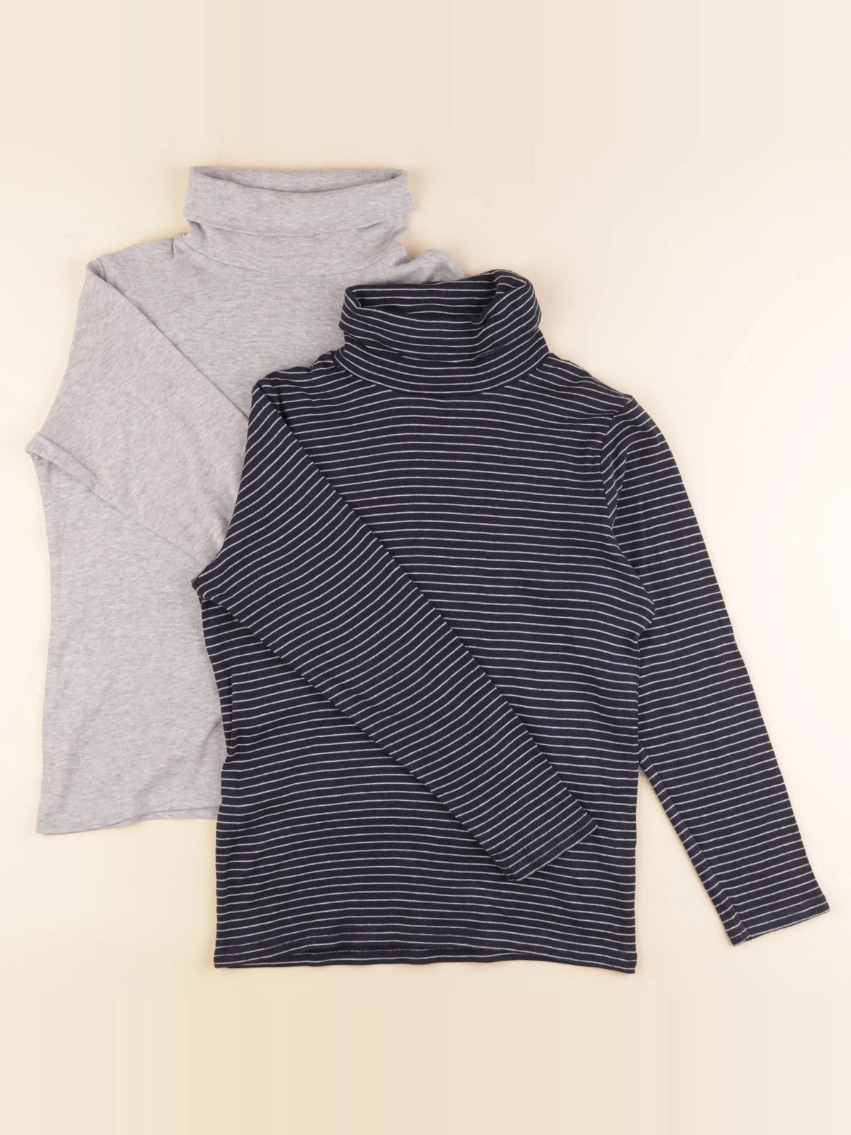 Vertbaudet - lot de 2 sous-pulls bleu, gris - 12 ans