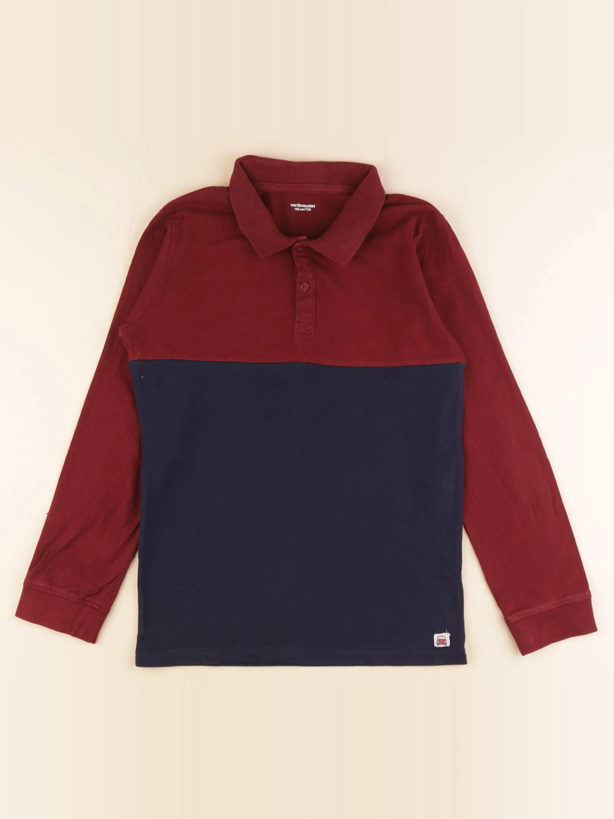 Vertbaudet - polo bleu, rouge - 12 ans
