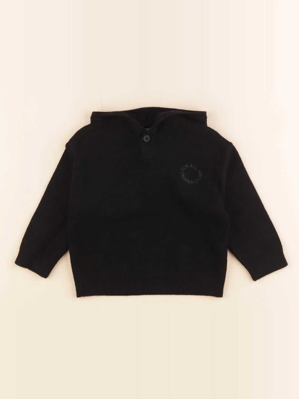 Zara - pull noir - 12/18 mois