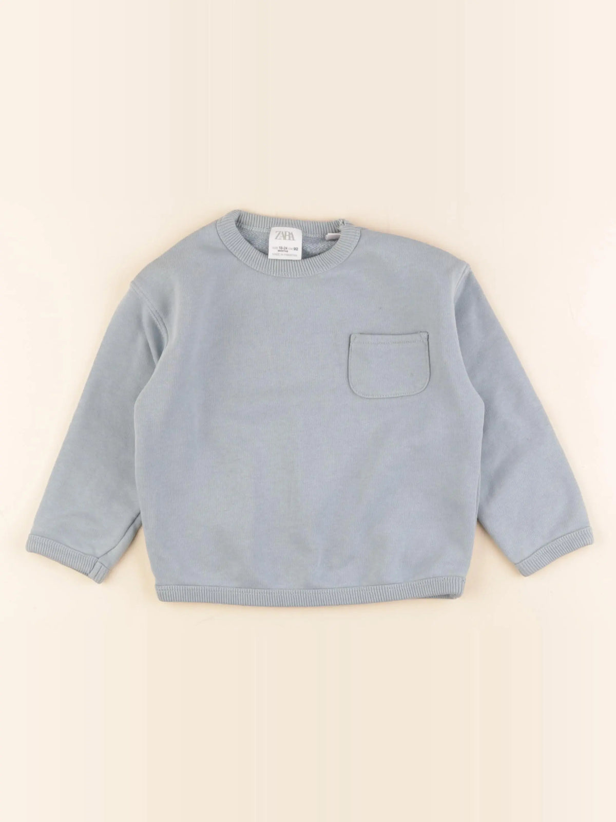 Zara - sweat bleu - 18/24 mois