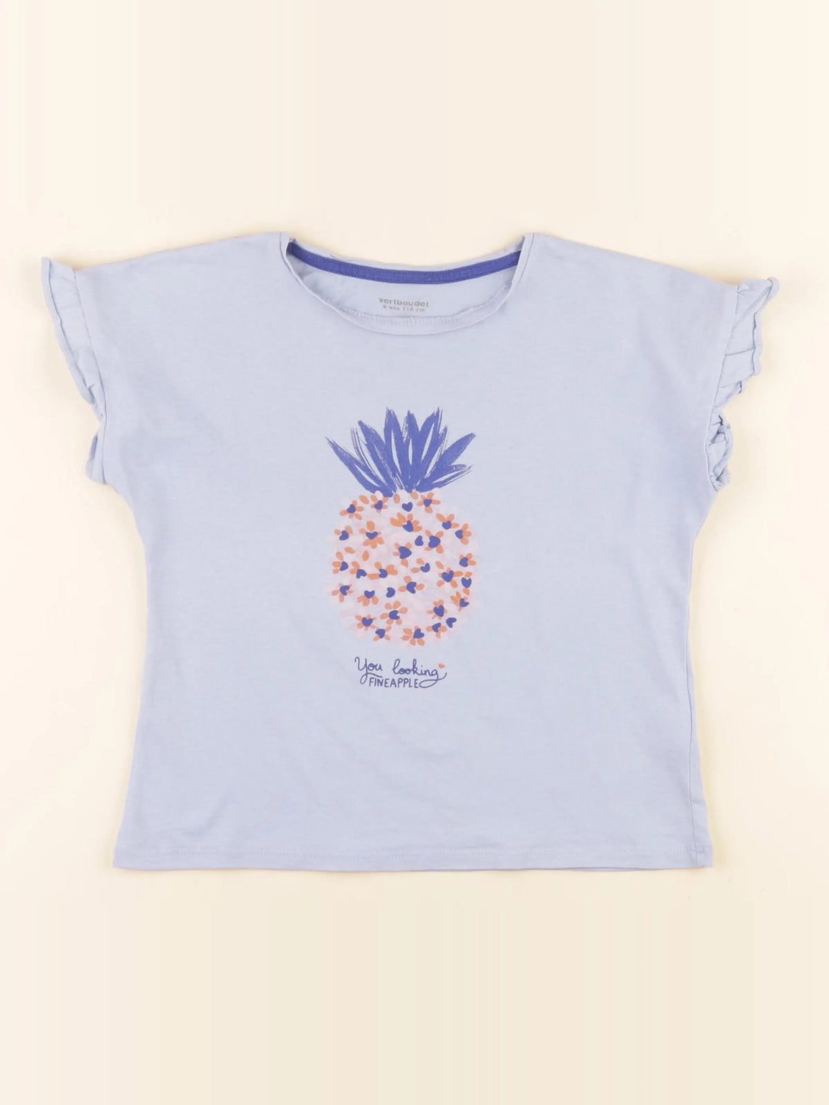Vertbaudet - tee-shirt bleu - 6 ans