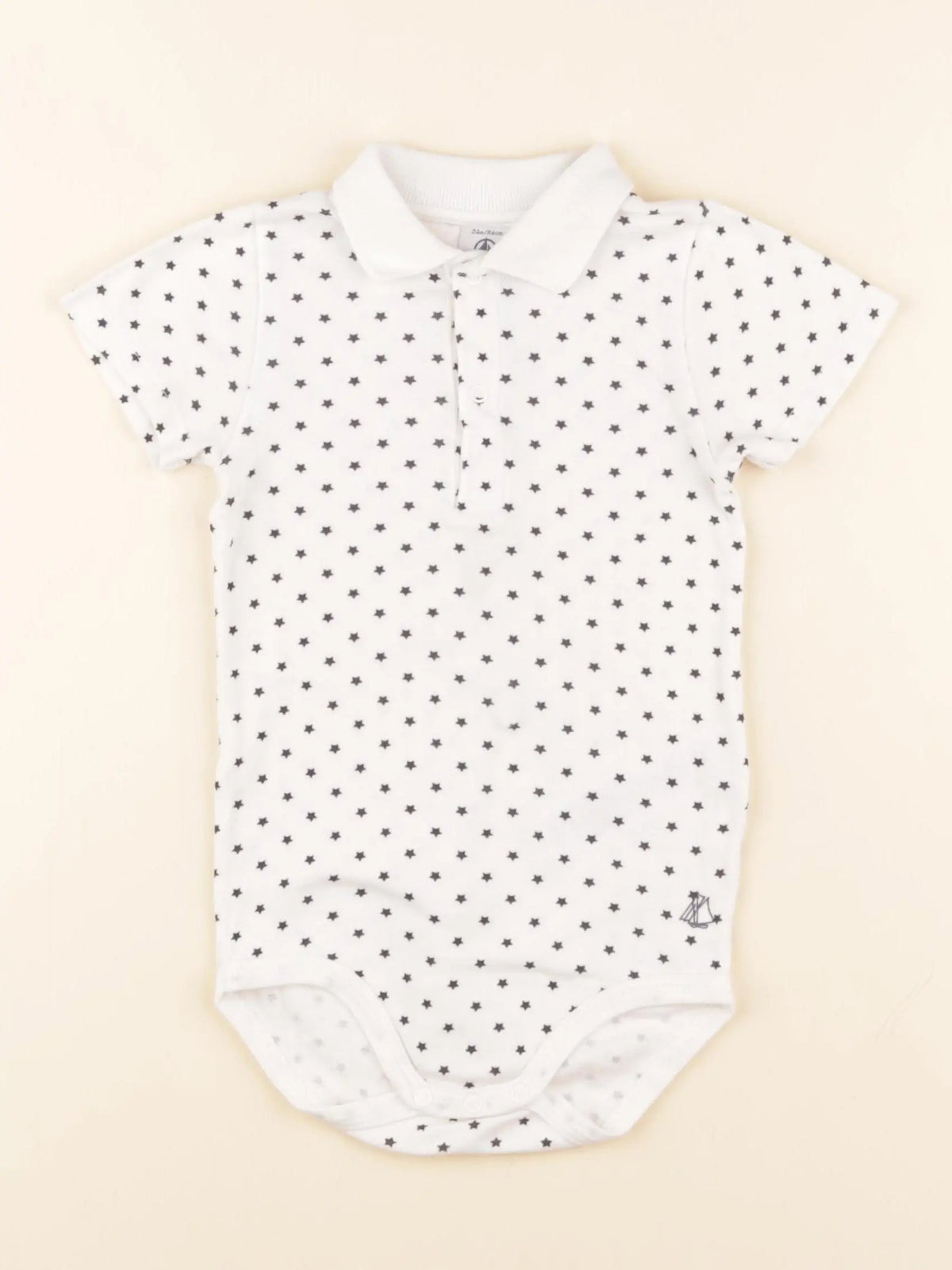 Petit Bateau - body à col blanc - 24 mois