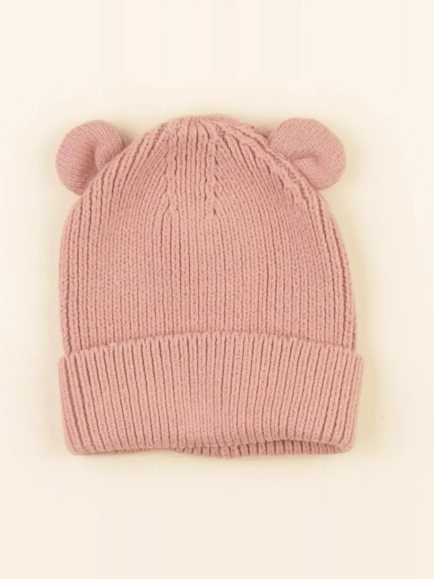 H&M - bonnet rose - 3/6 mois
