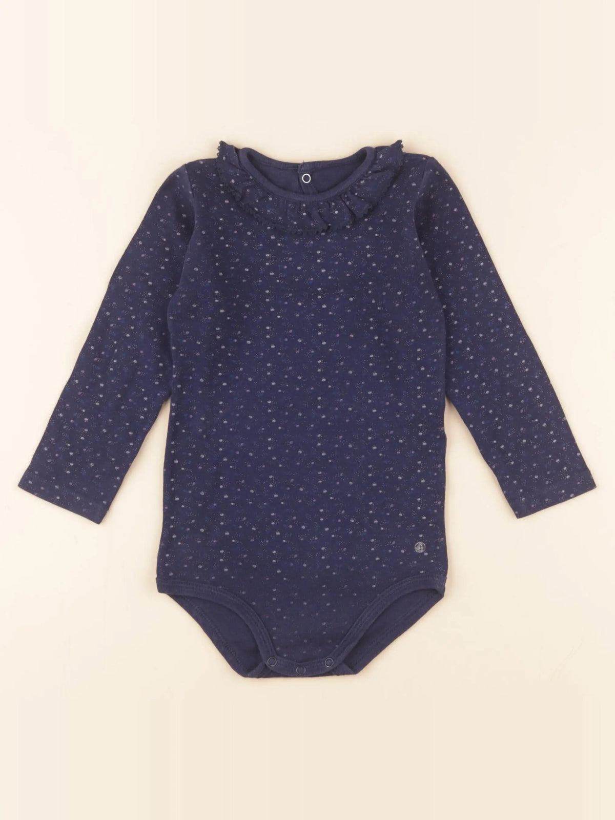 Petit Bateau - body à col bleu - 24 mois