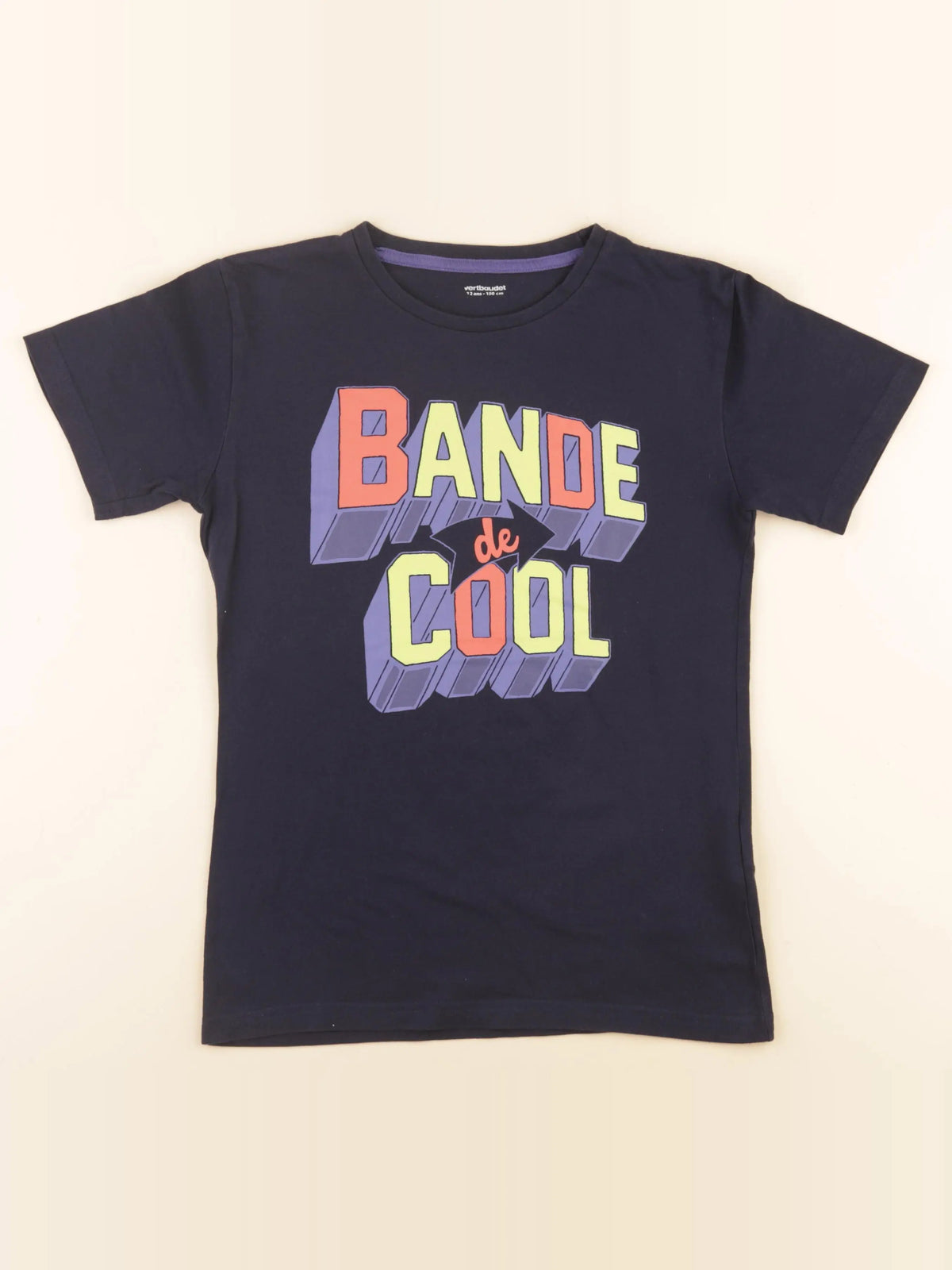 Vertbaudet - tee-shirt bleu - 12 ans