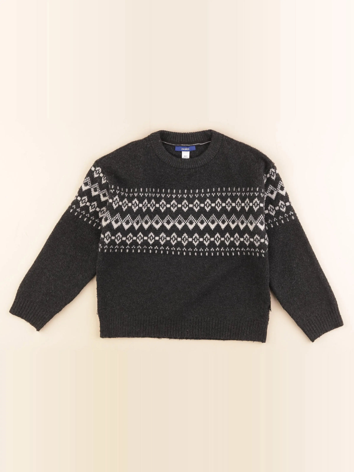 Okaidi - pull gris - 6 ans
