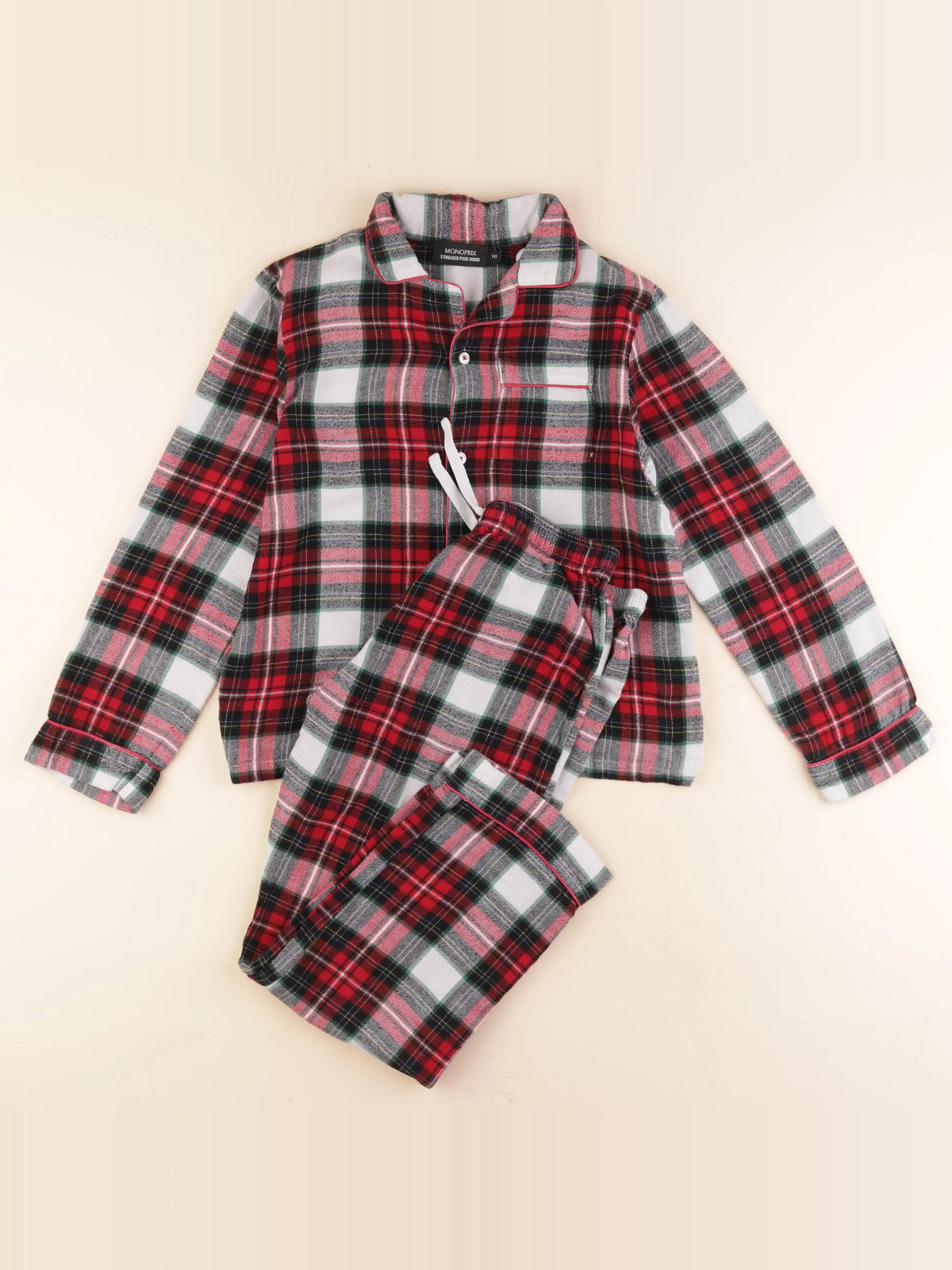 Monoprix - pyjama coton multicolore - 10 ans