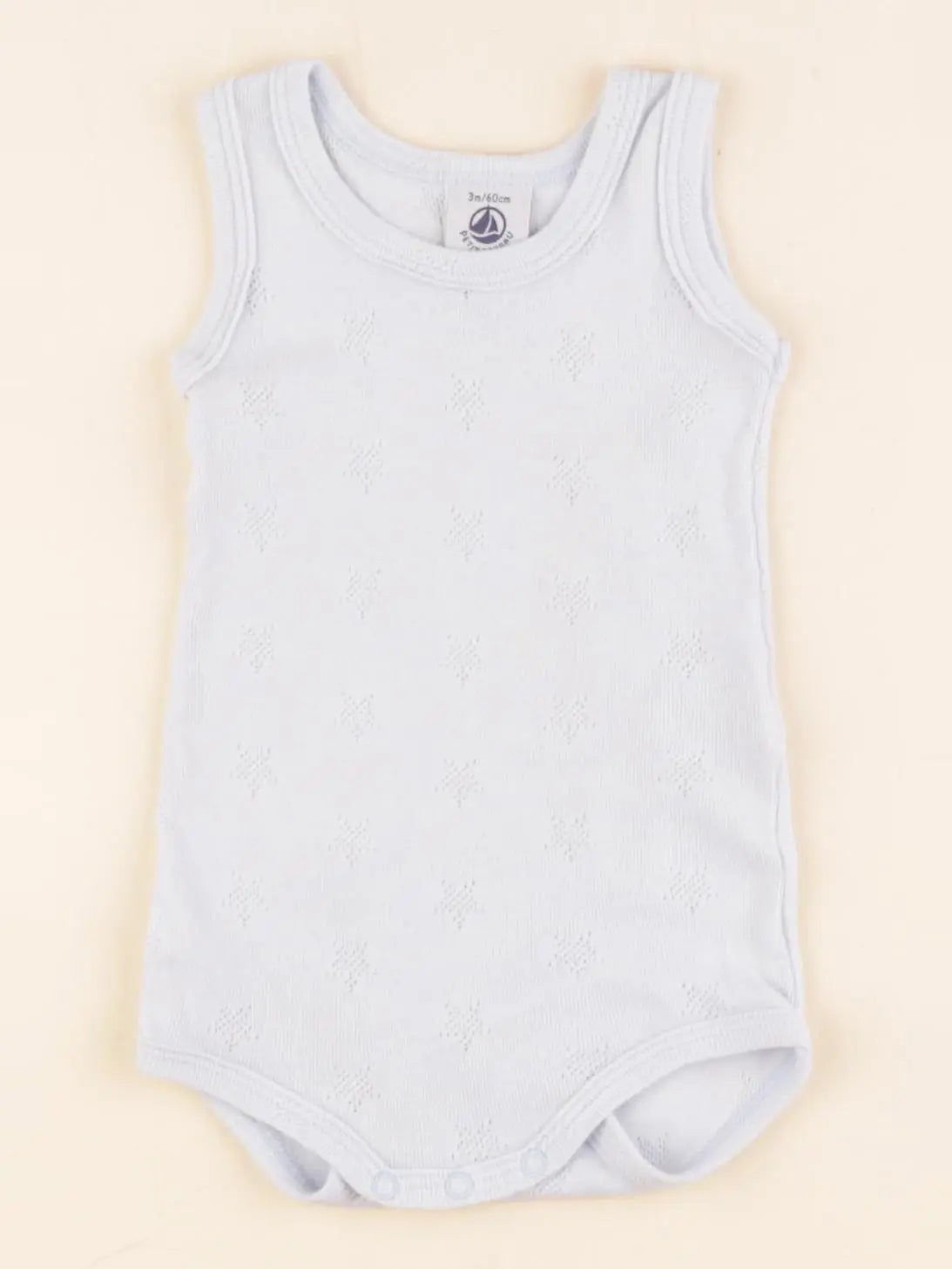 Petit Bateau - body bleu - 3 mois