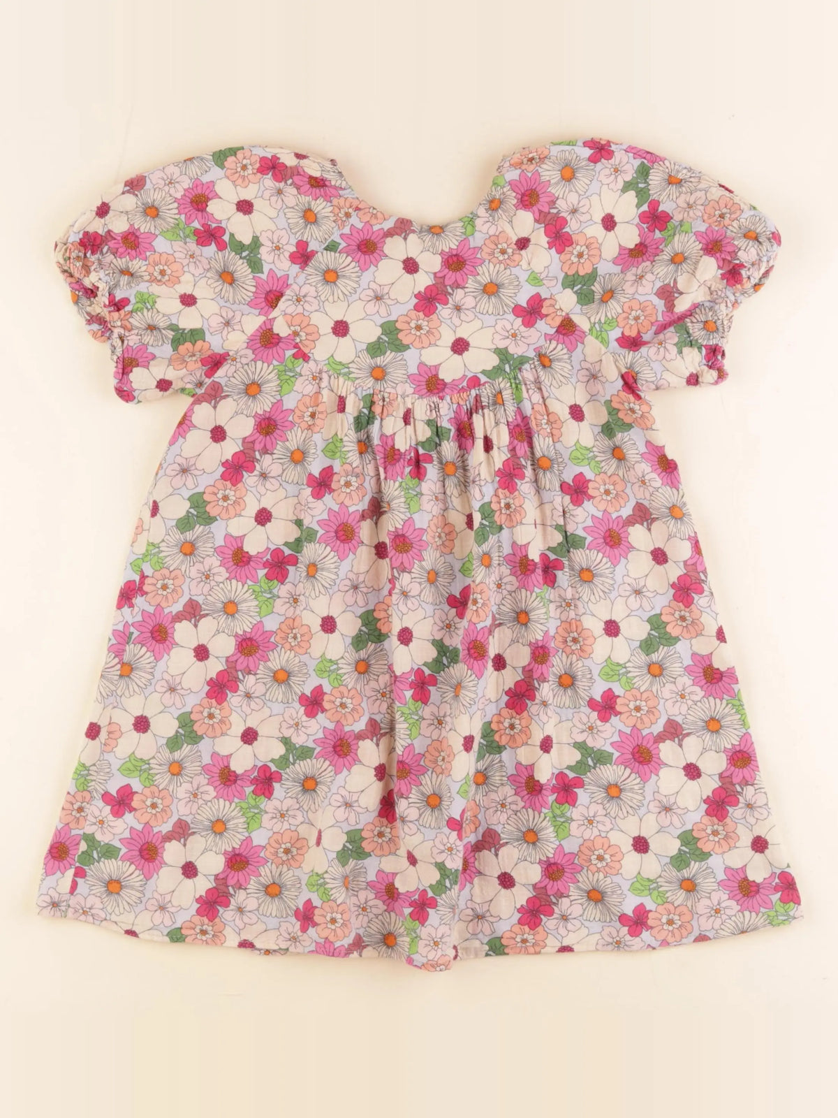 Zara - robe multicolore, rose - 3/4 ans