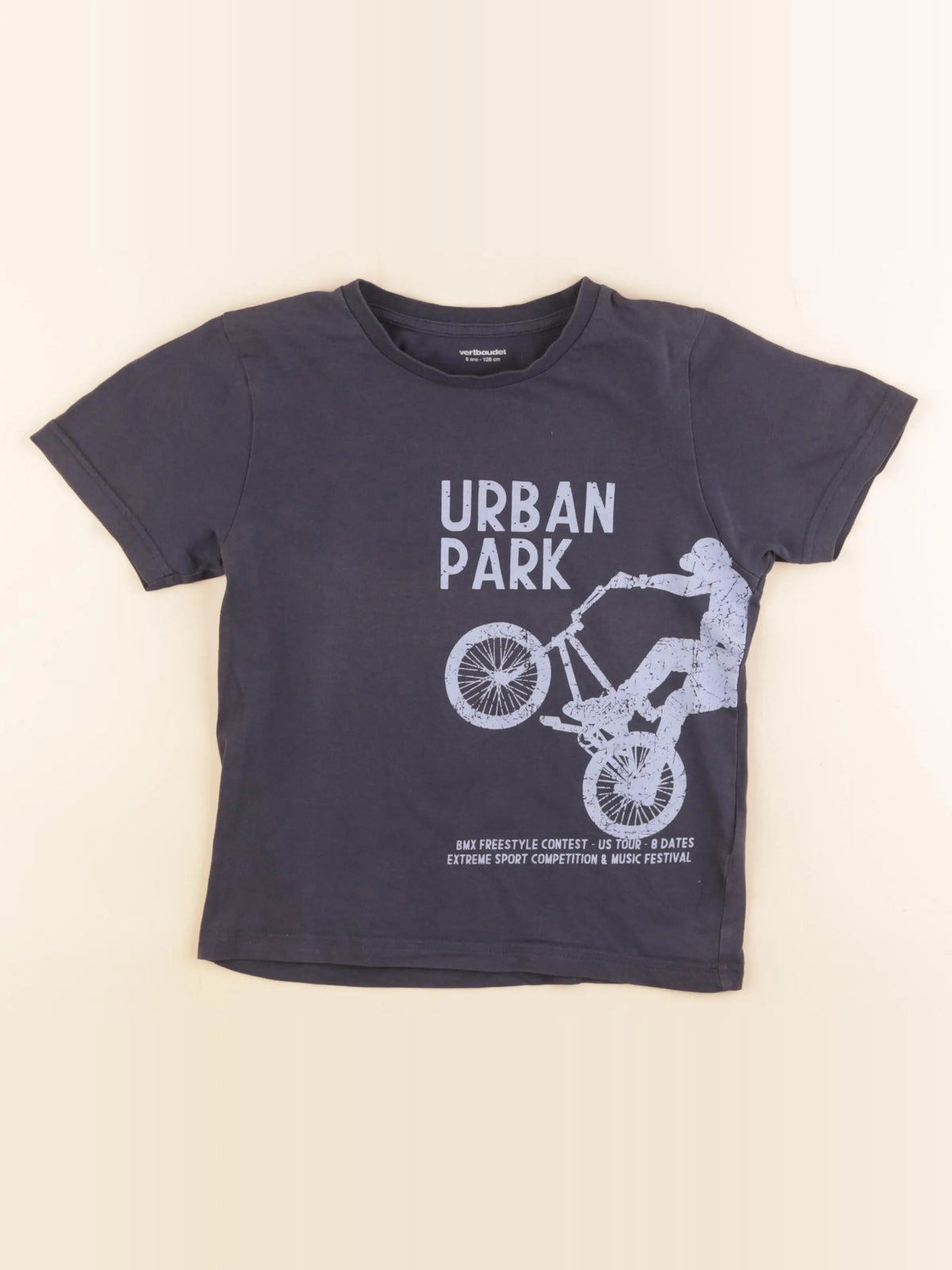 Vertbaudet - tee-shirt gris - 8 ans
