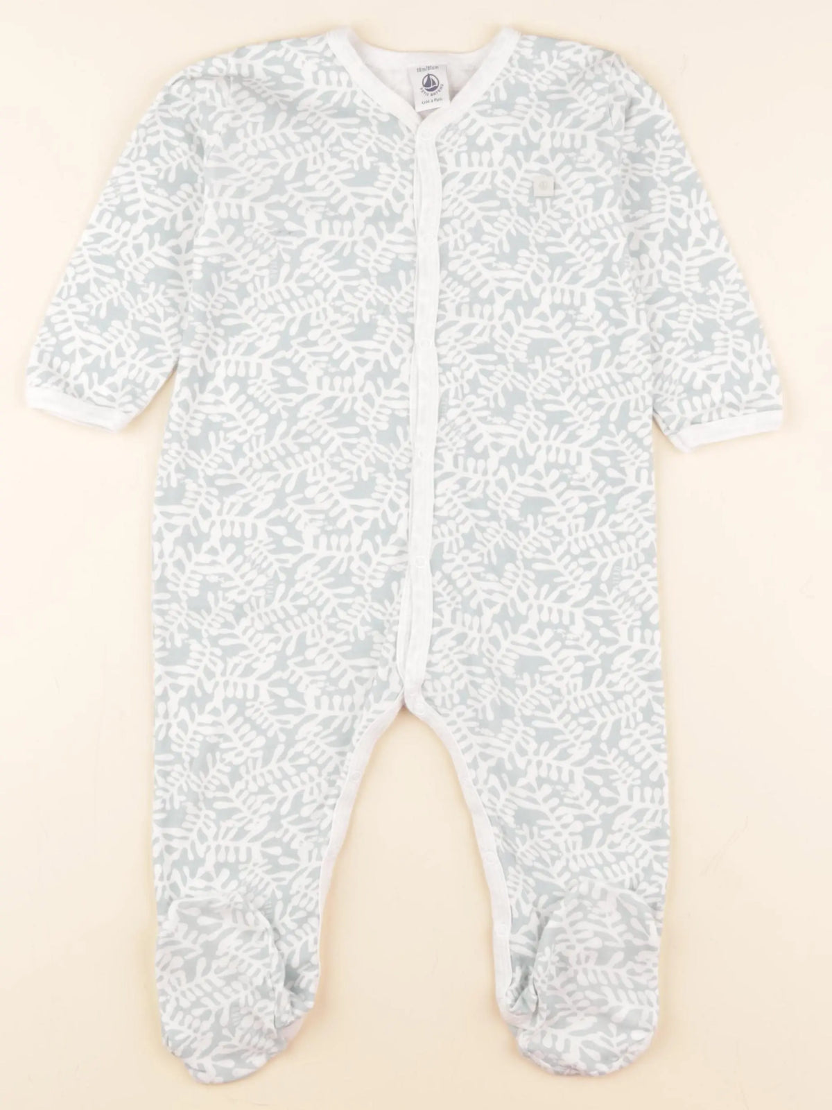 Petit Bateau - pyjama coton bleu - 18 mois