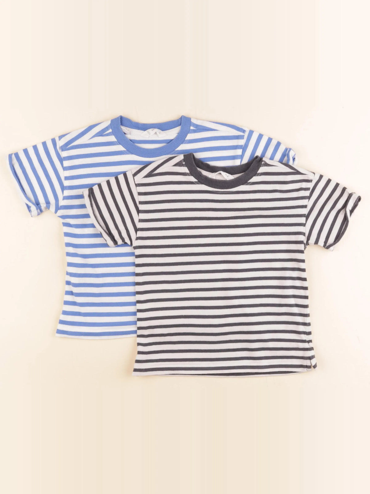 Mango - lot de 2 tee-shirts bleu, gris - 2/3 ans