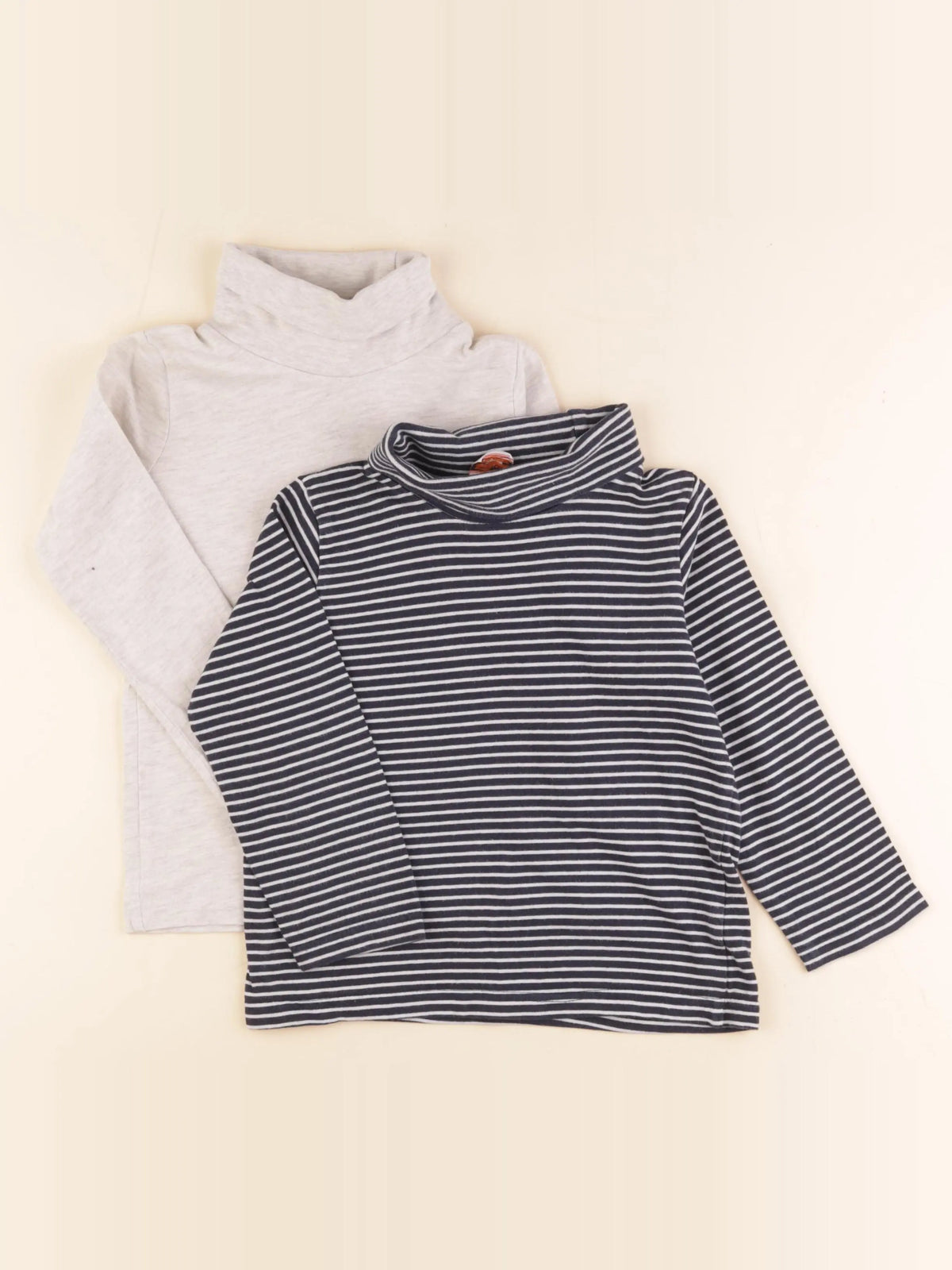 Tape à l'oeil - lot de 2 sous-pulls gris, bleu - 4 ans