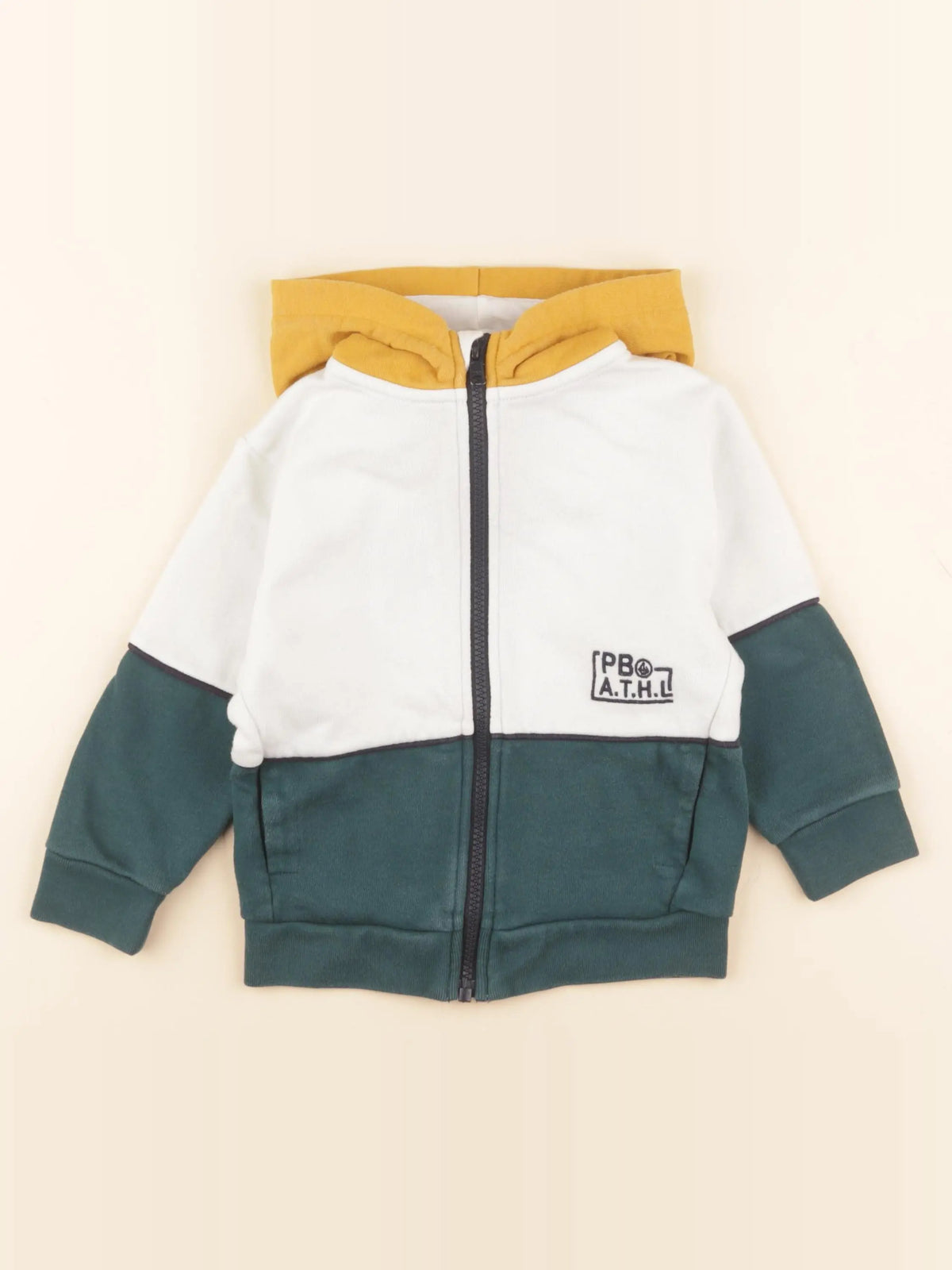 Petit Bateau - sweat vert - 3 ans