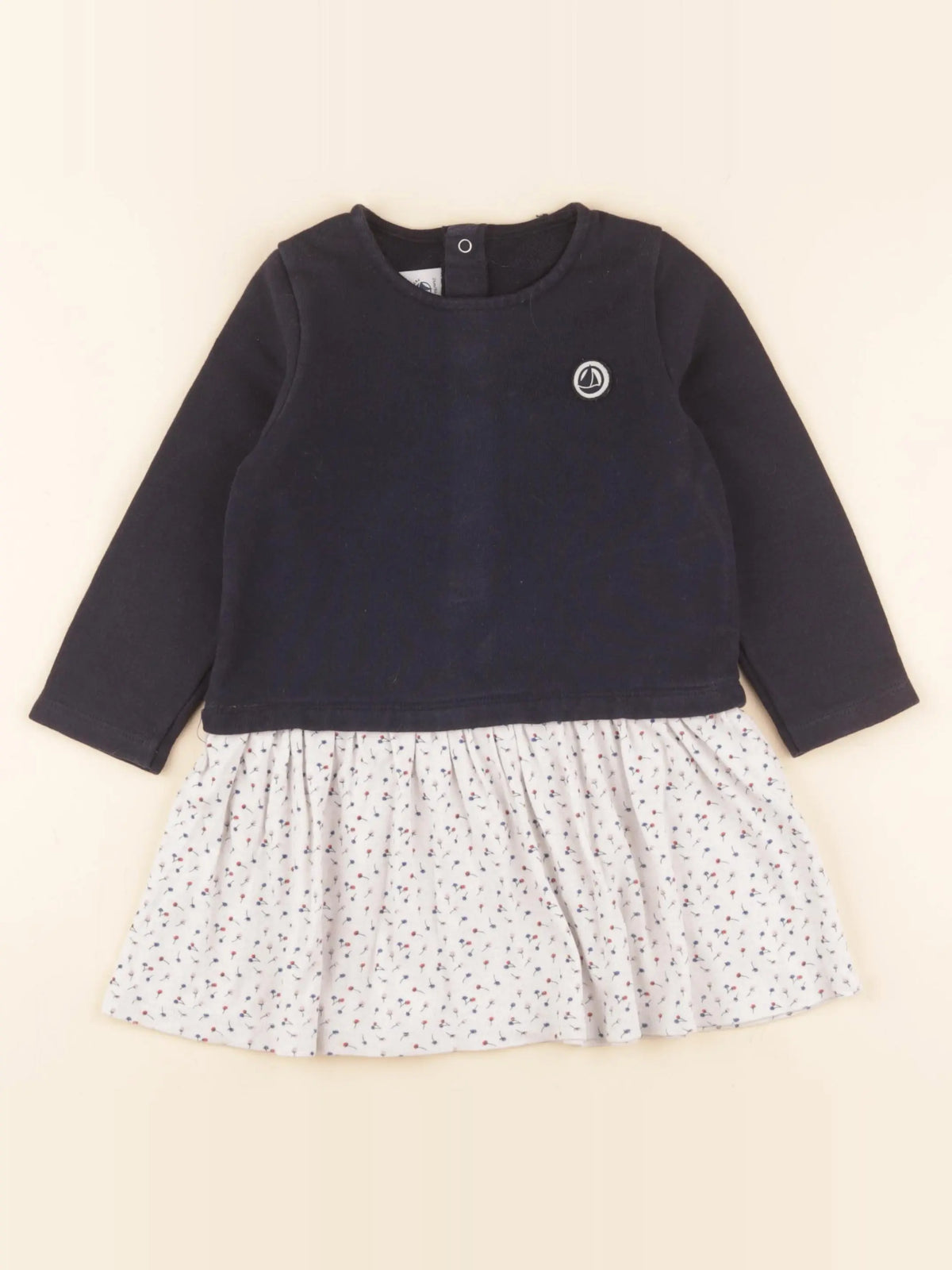 Petit Bateau - robe bleu - 24 mois