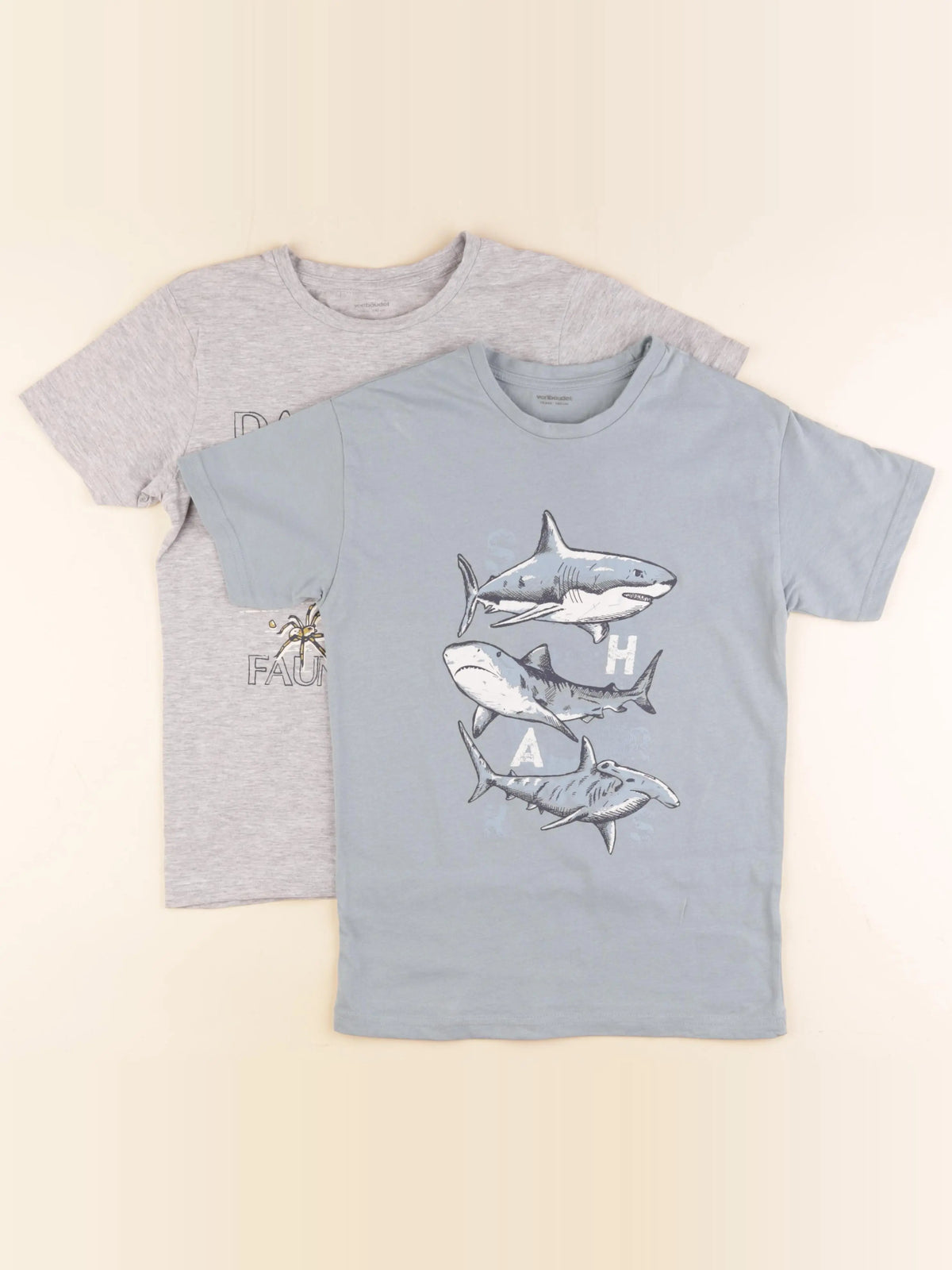 Vertbaudet - lot de 2 tee-shirts bleu, gris - 10 ans